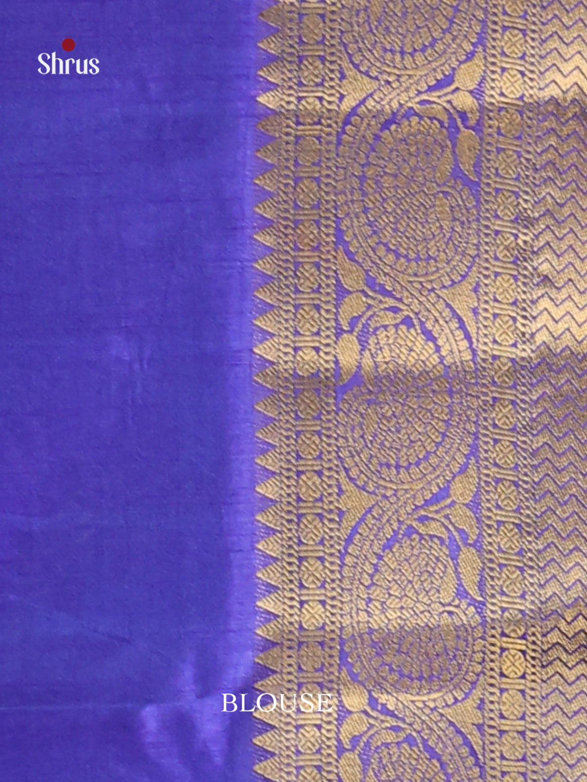 Purple & Blue - Semi Patola Saree - Shop on Shrus.com