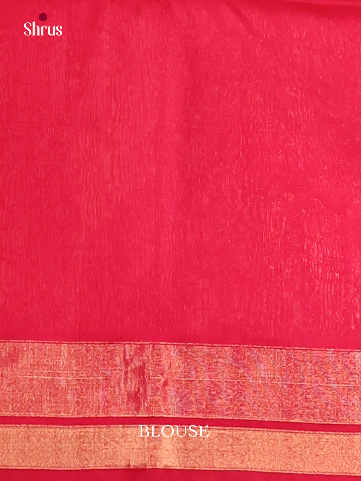 Pink Single Tone Silk Cotton Saree with zari stripes, floral buttas - Shop on Shrus.com
