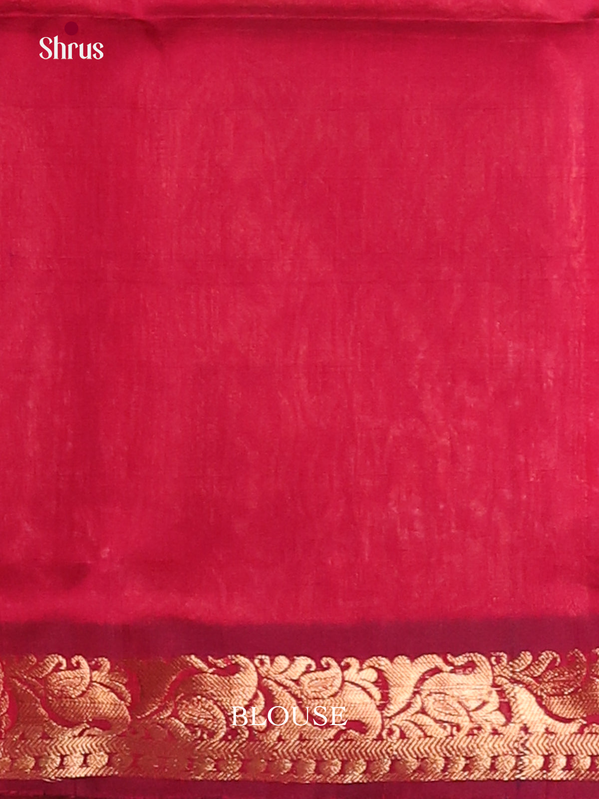 Pink & Maroon Silk Cotton Saree with splendid contrast brocade pallu -1