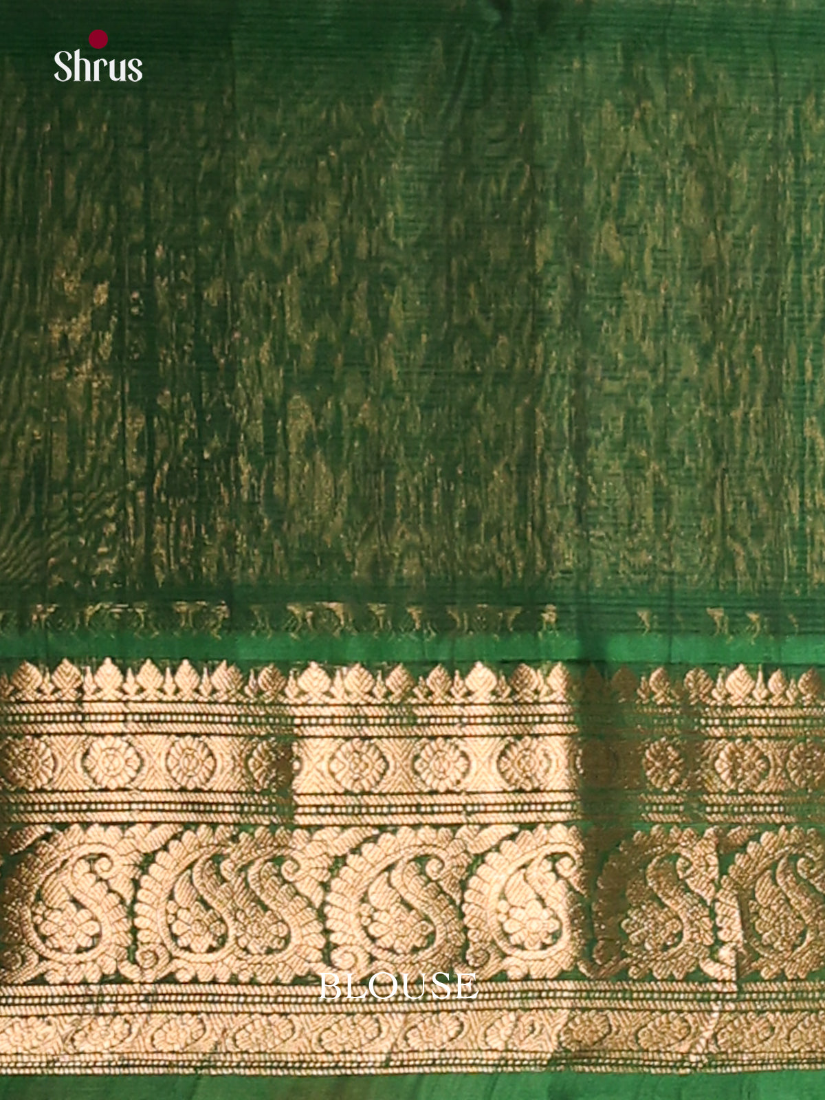 Purple & Green Silk Cotton Saree with rich zari border - Shop on Shrus.com