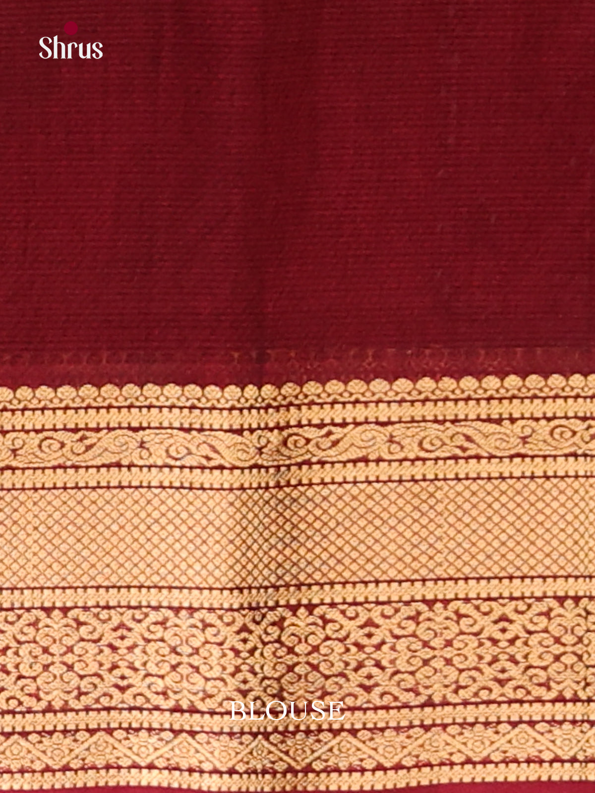 Green & Maroon Silk Cotton Saree with rich contrast zari border - Shop on Shrus.com