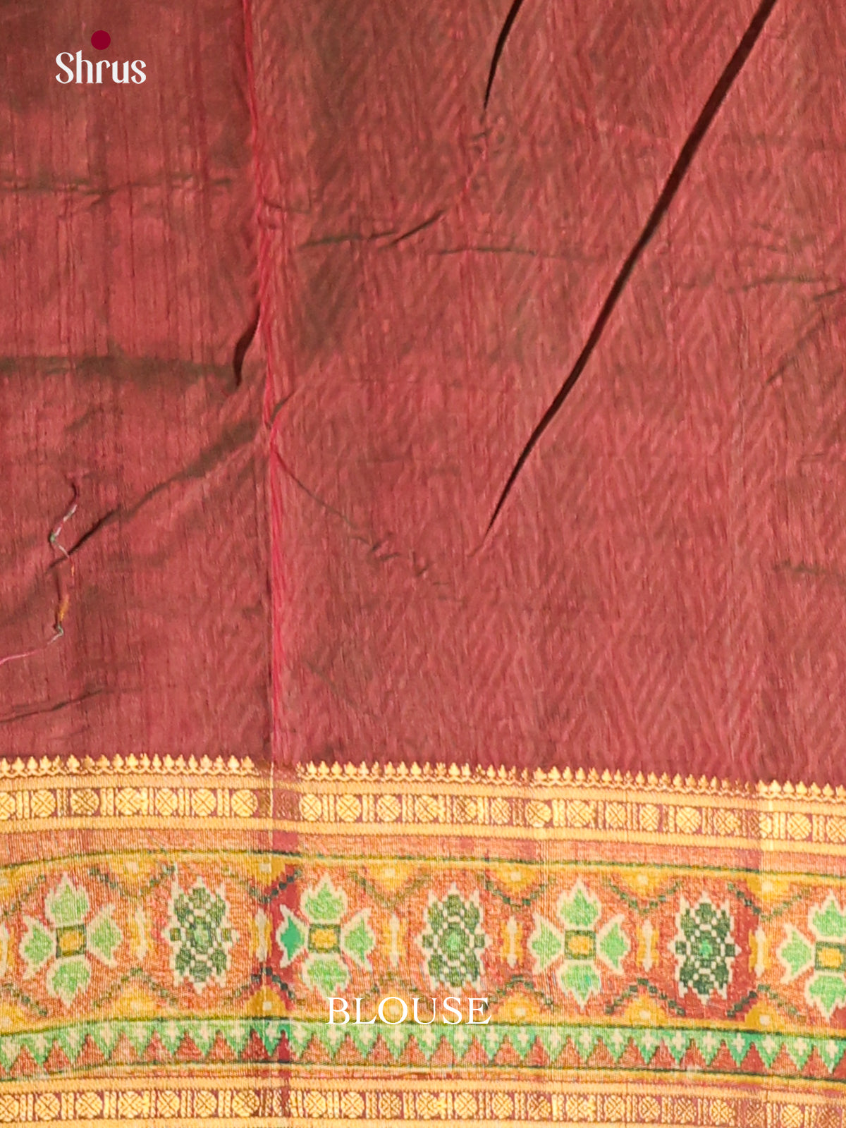 Green & Brown - Semi Patola Saree - Shop on Shrus.com