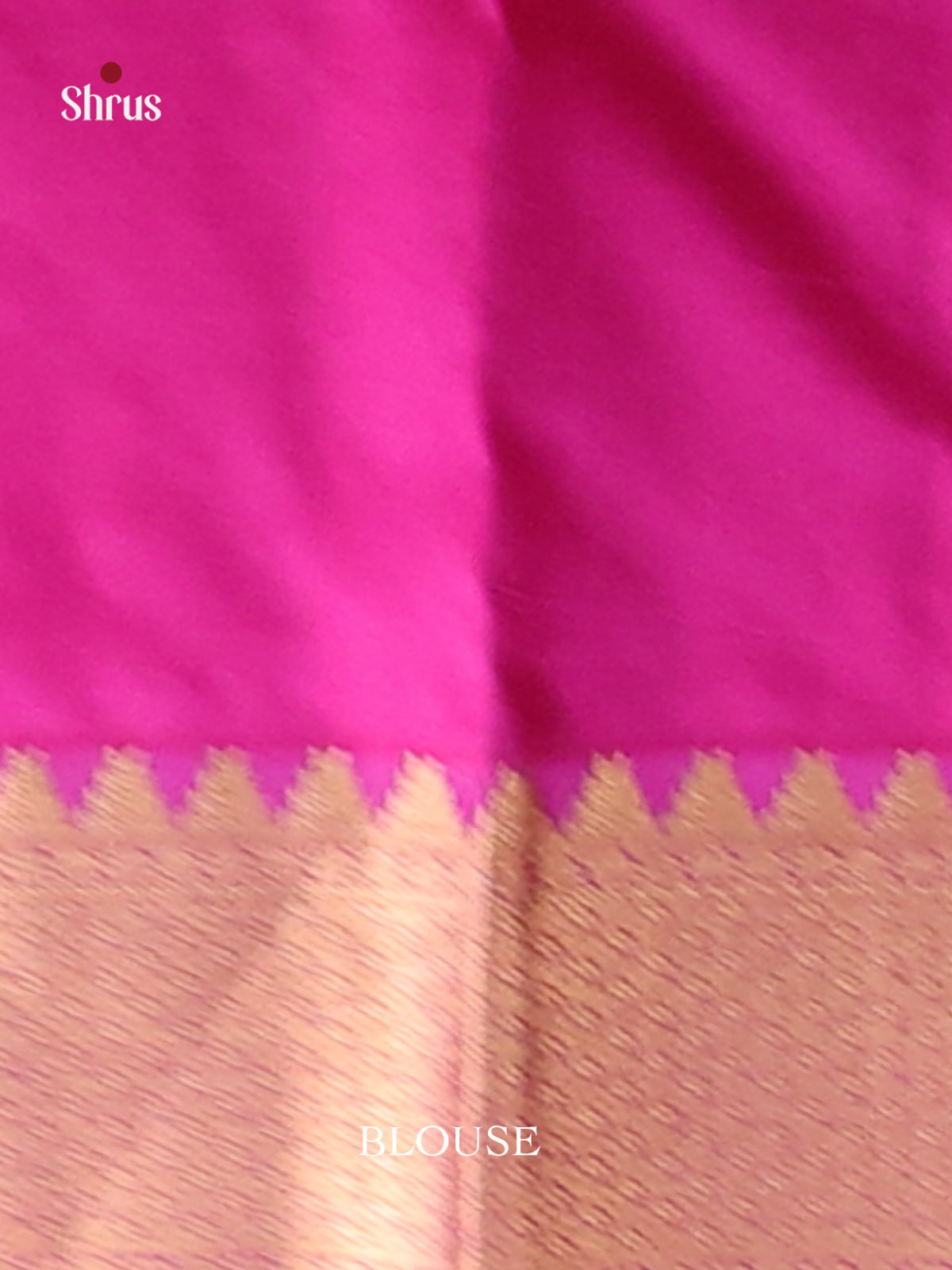 Pink Kanchipuram silk Saree with kaddi zari border-3