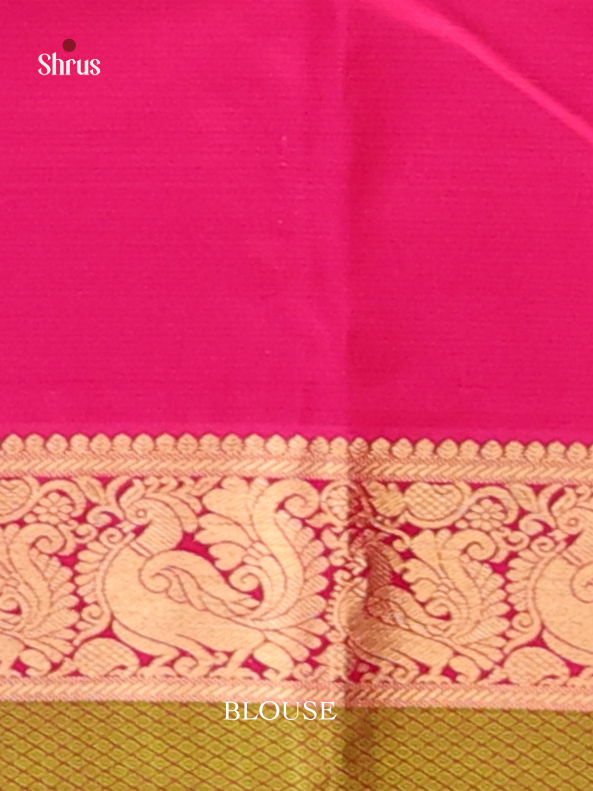 Radiant Orange Kanchipuram silk Sareewith contrast Peacock Vine Border-3