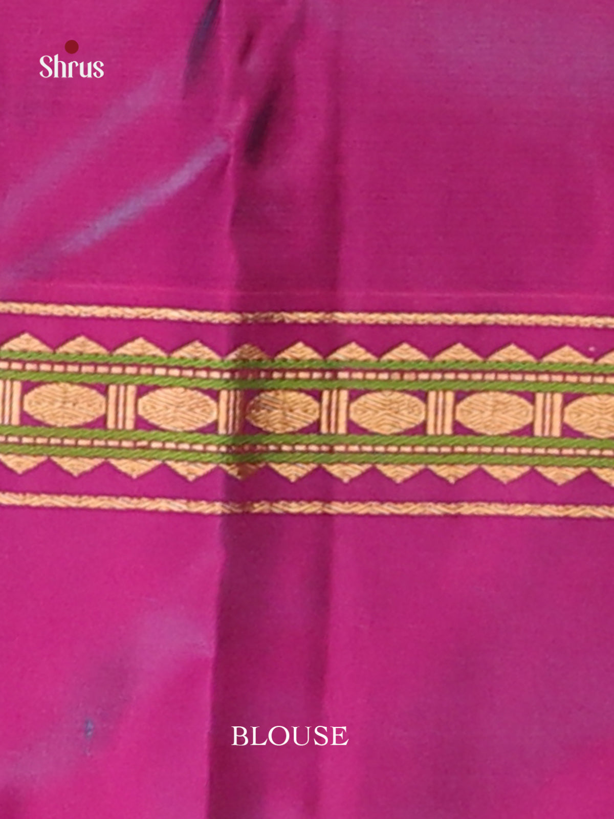 Green & Purple Kanchipuram silk Saree with contrast rettaipet border-3