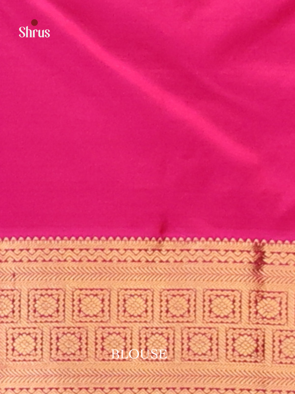 Purple & Pink Kanchipuram silk Saree with contrast zari brocade pallu - Shop on Shrus.com