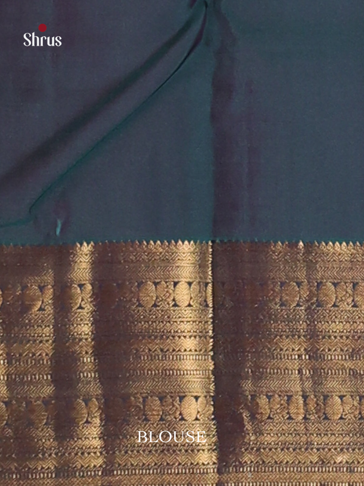 Violet & Blue Kanchipuram silk Saree with splendid traditional zari border - Shop on Shrus.com
