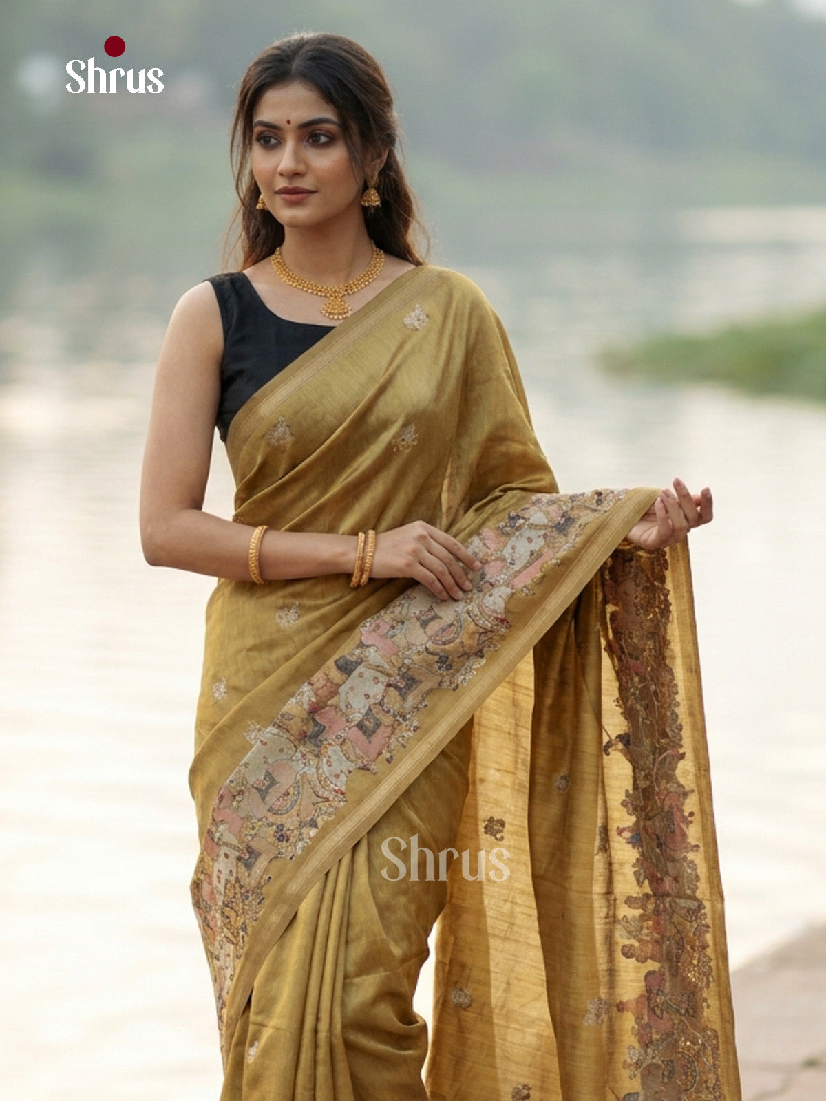 DGS21297 - Semi Chanderi Saree