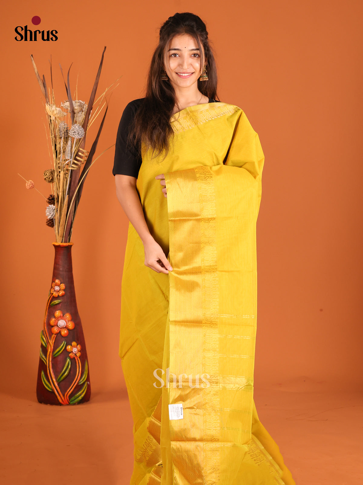 Mustard - Chettinad Cotton Saree