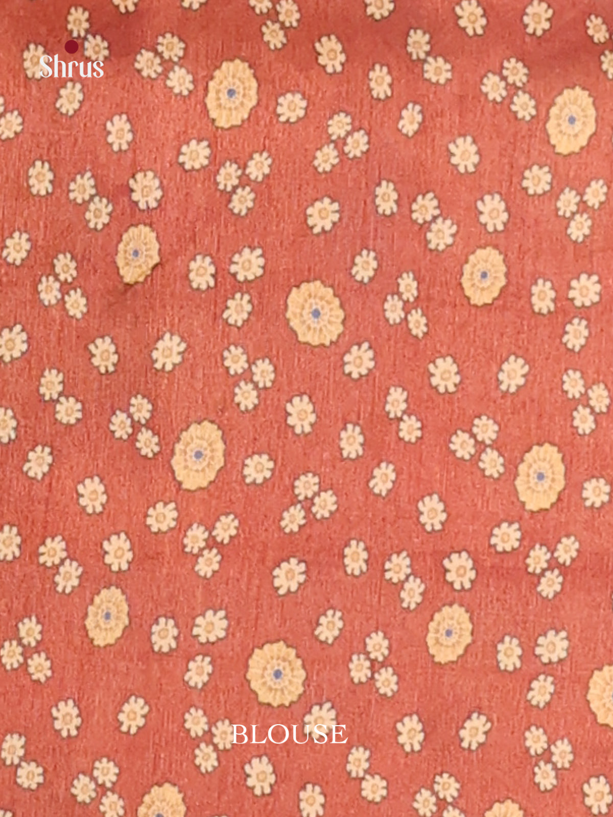 Blue & Brick- Semi Tussar Saree