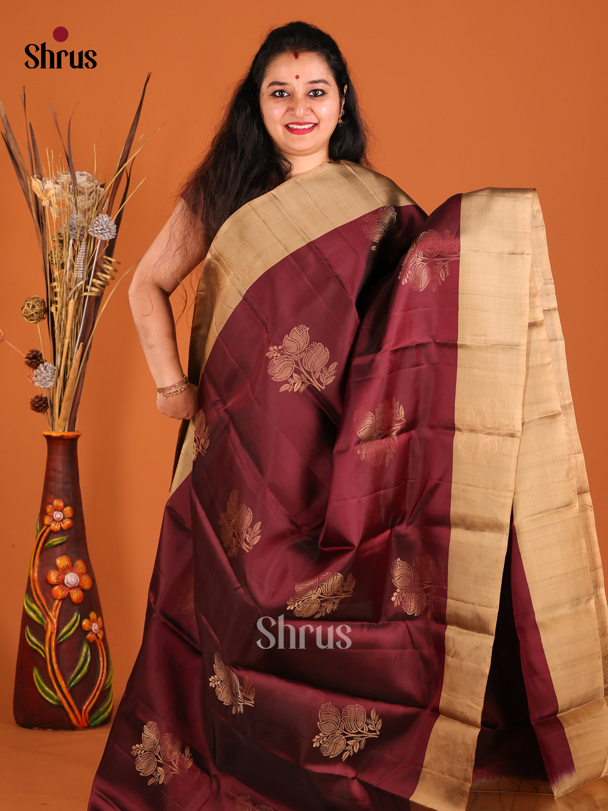 DGS23337 - Softsilk-halfpure Saree - Shop on Shrus.com