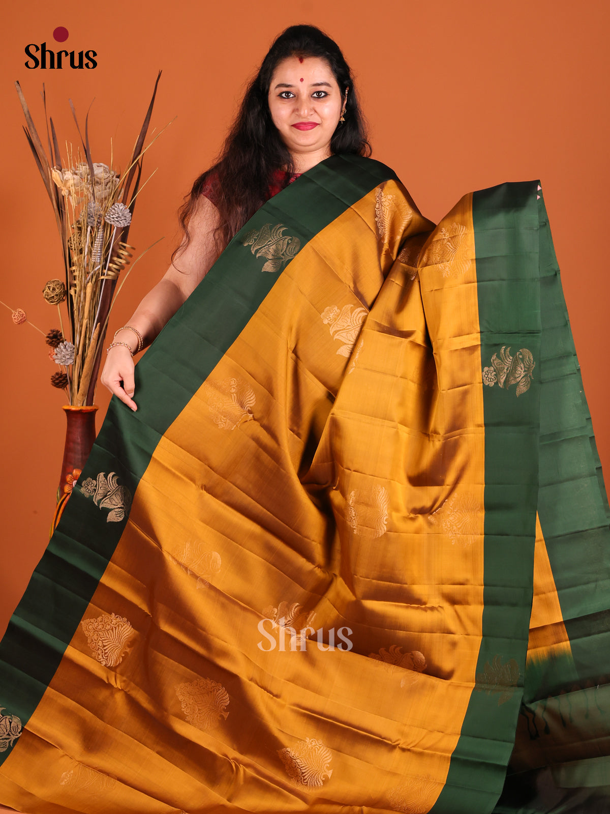 DGS23348 - Softsilk-halfpure Saree - Shop on Shrus.com