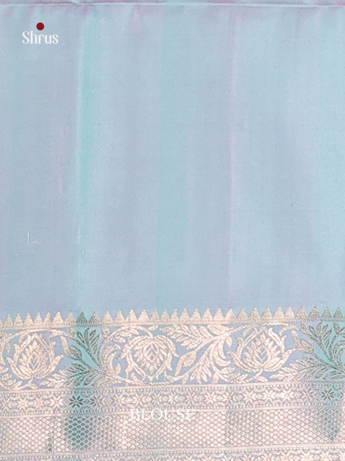 Teal & Lavender Soft Silk Saree with splendid zari border-3