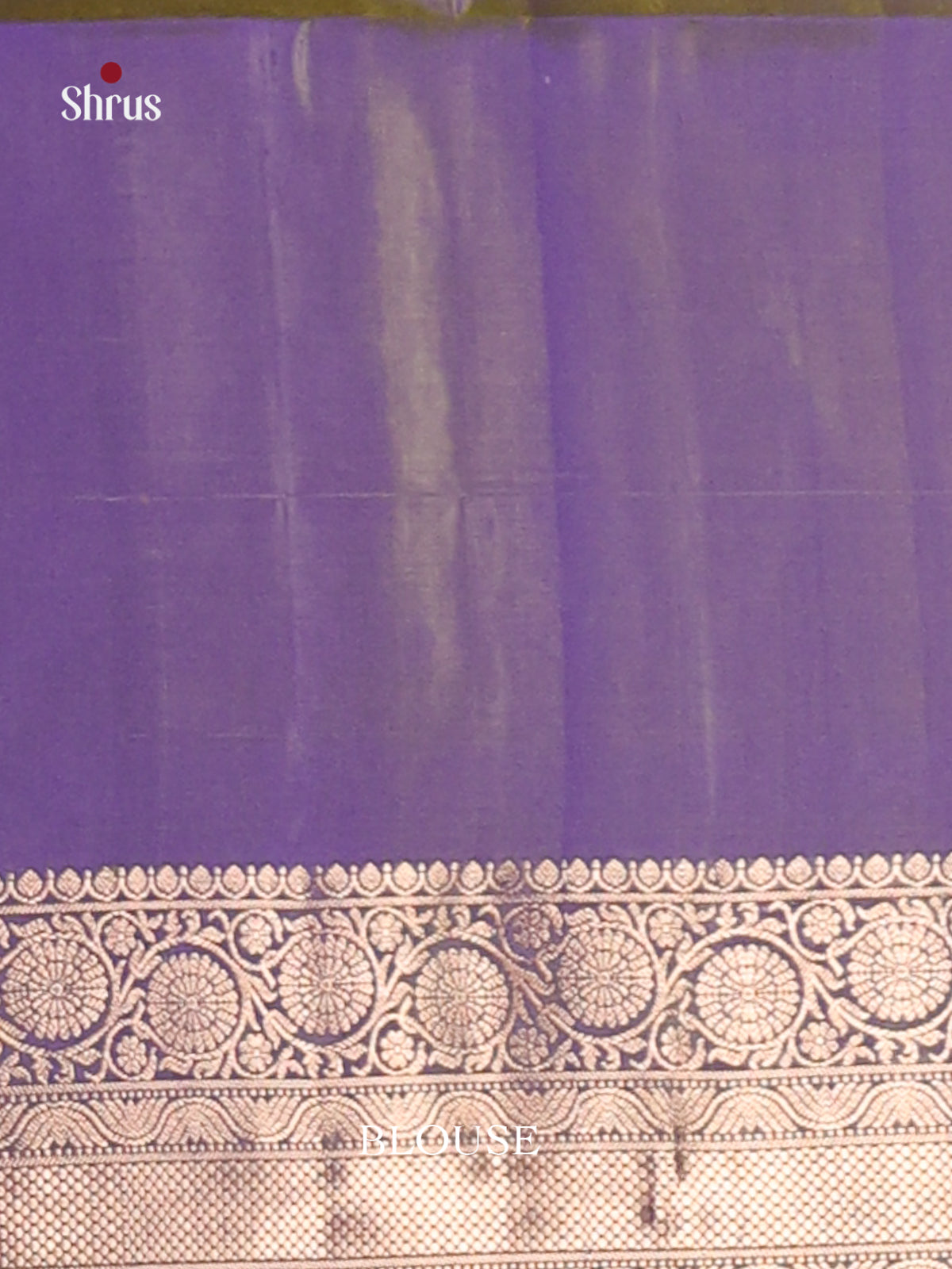 Blue & Purple Soft Silk Saree gleams witg gold zari buttas