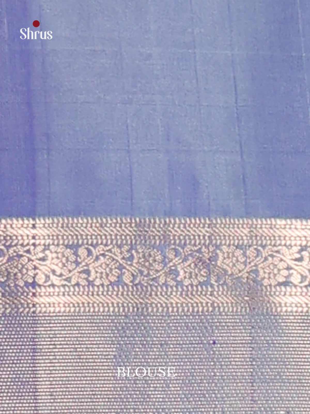 Purple & Blue Soft Silk Saree with gold zari floral motifs-3