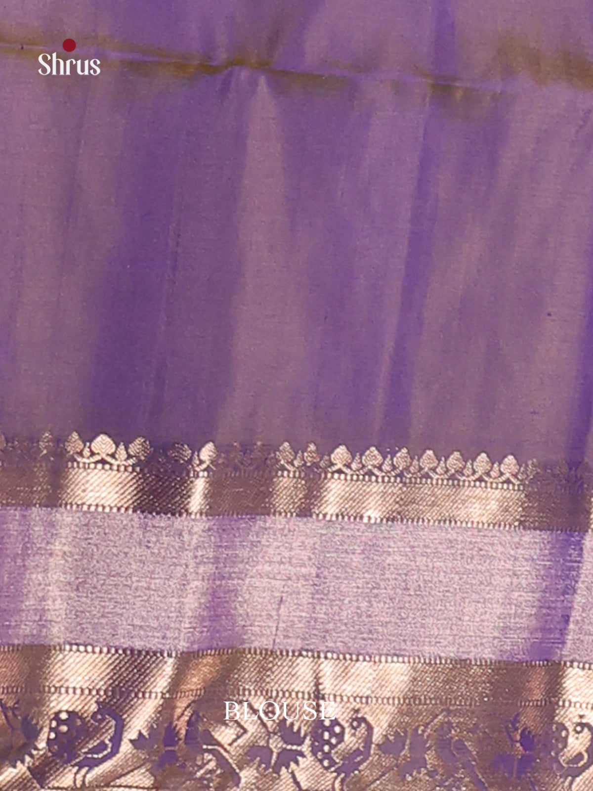 Purple & Blue Soft Silk Saree with contrast Rettaipet zari border-3