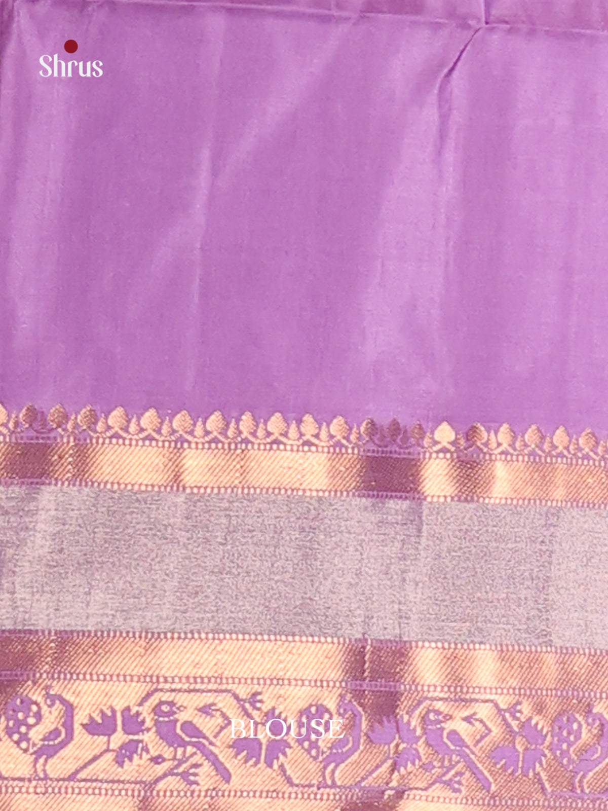 Mild Lavender & Purple Soft Silk Saree with pretty rettaipet zari border-3