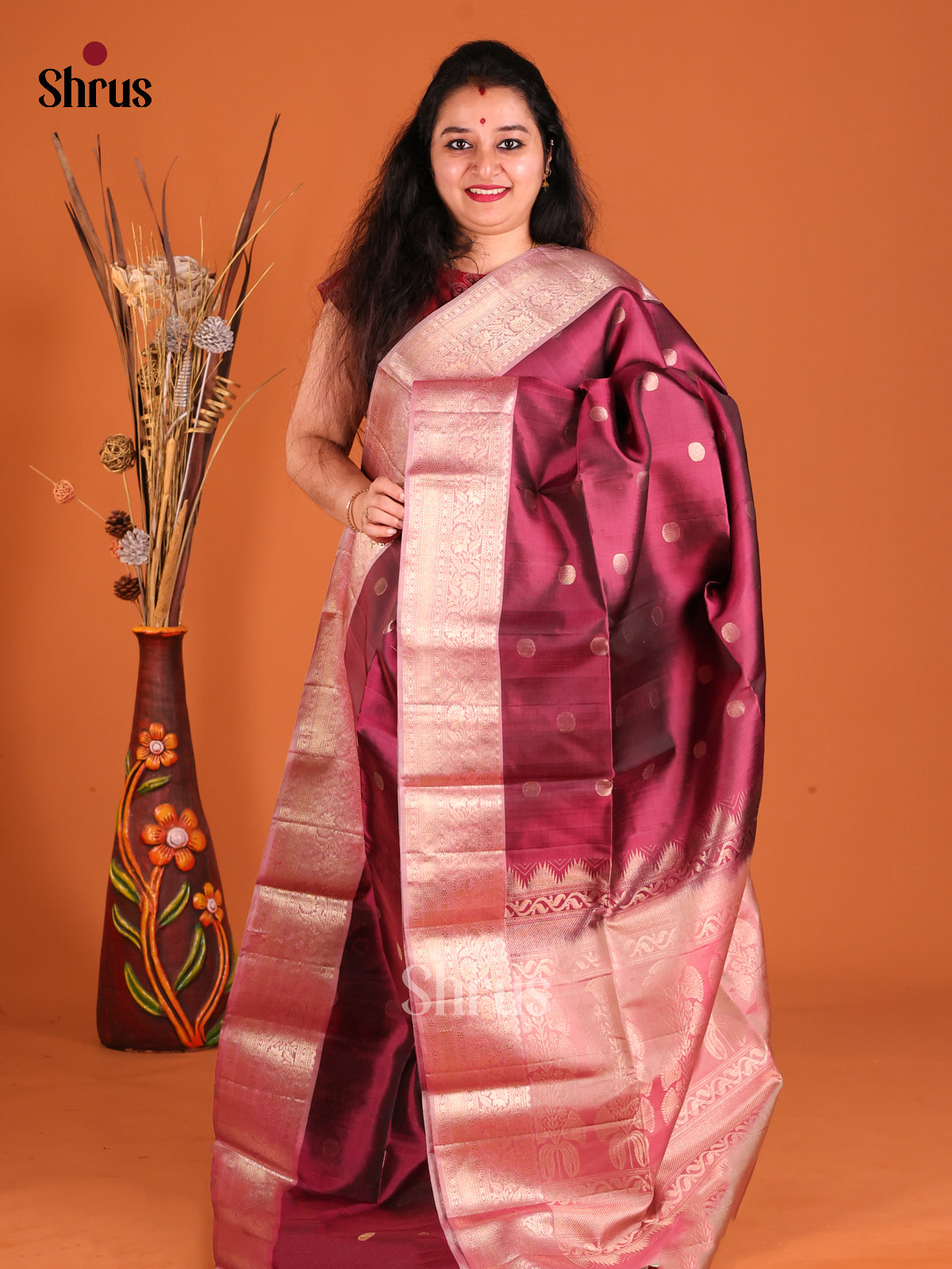 DGS23440 - Soft Silk (HR) Saree - Shop on Shrus.com