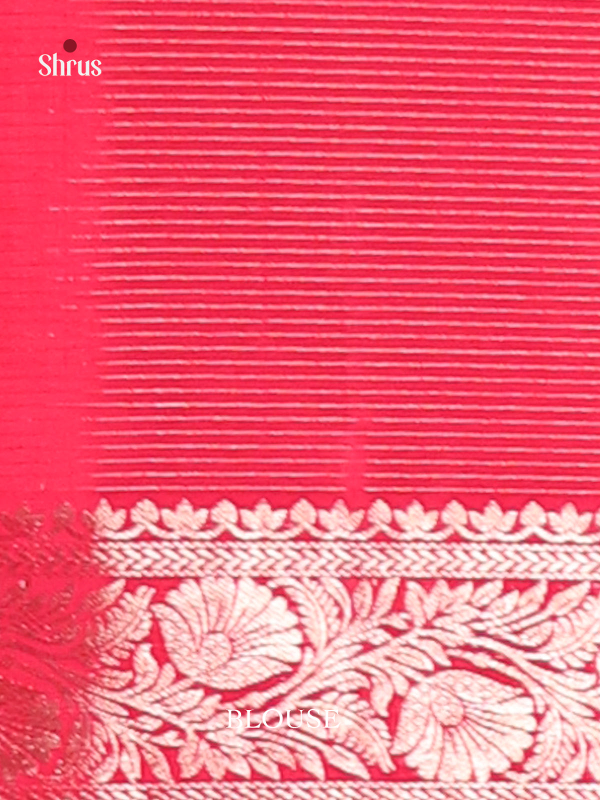 Elegant Green & Red Soft Silk Saree with stripes pattern , zari floral vines border-3