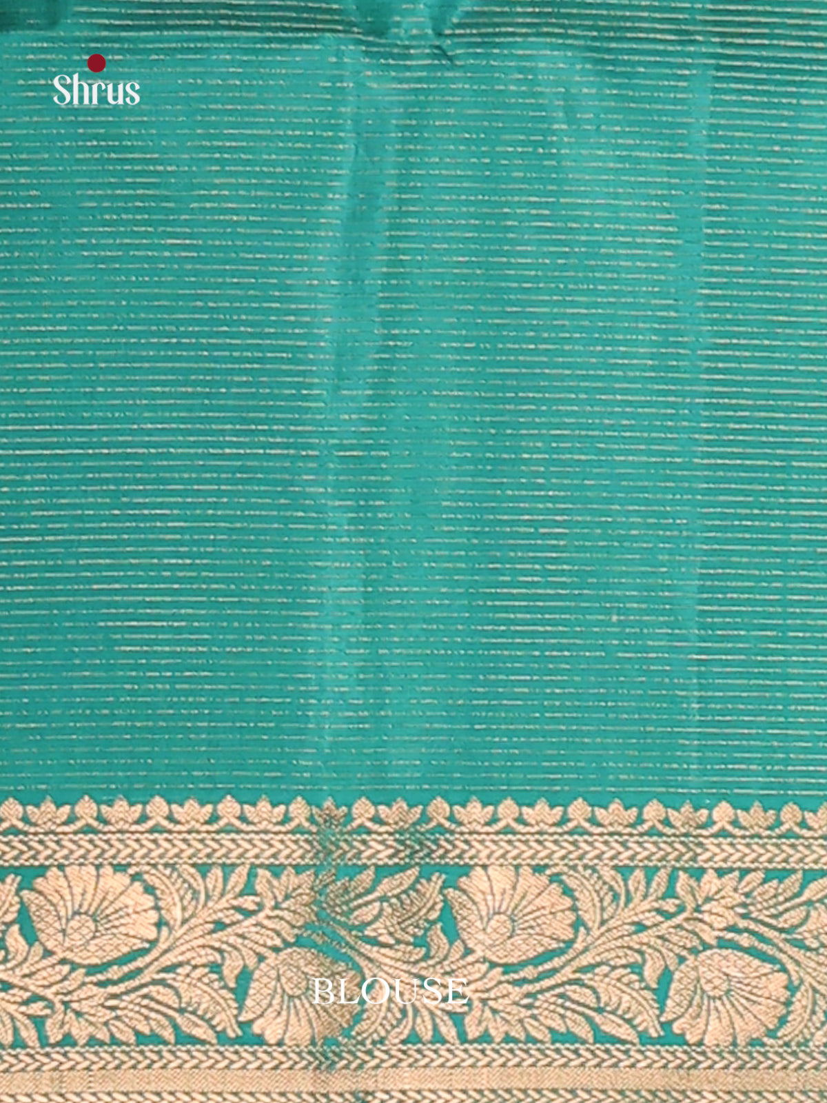Ethereal Blue Soft Silk Saree with gold zari stripes-3
