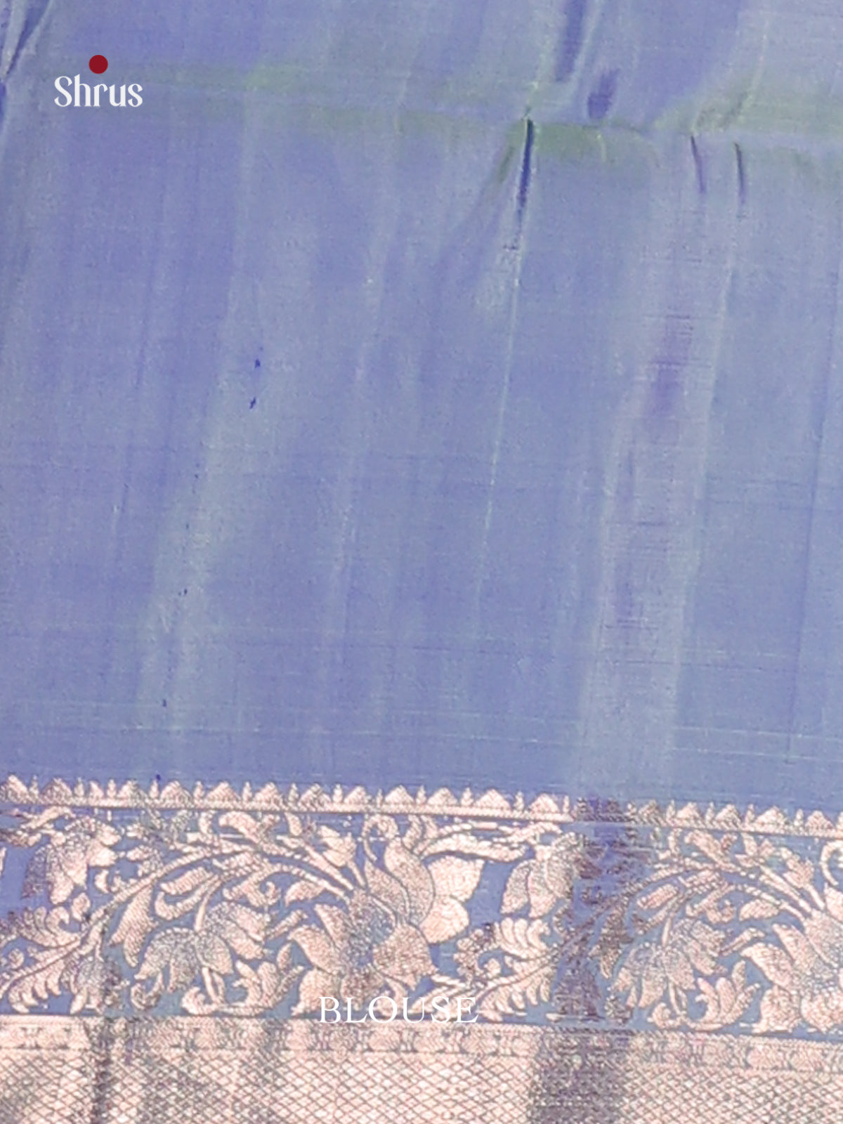 Vibrant Blue Soft Silk Saree with contrast zari brocade pallu-3