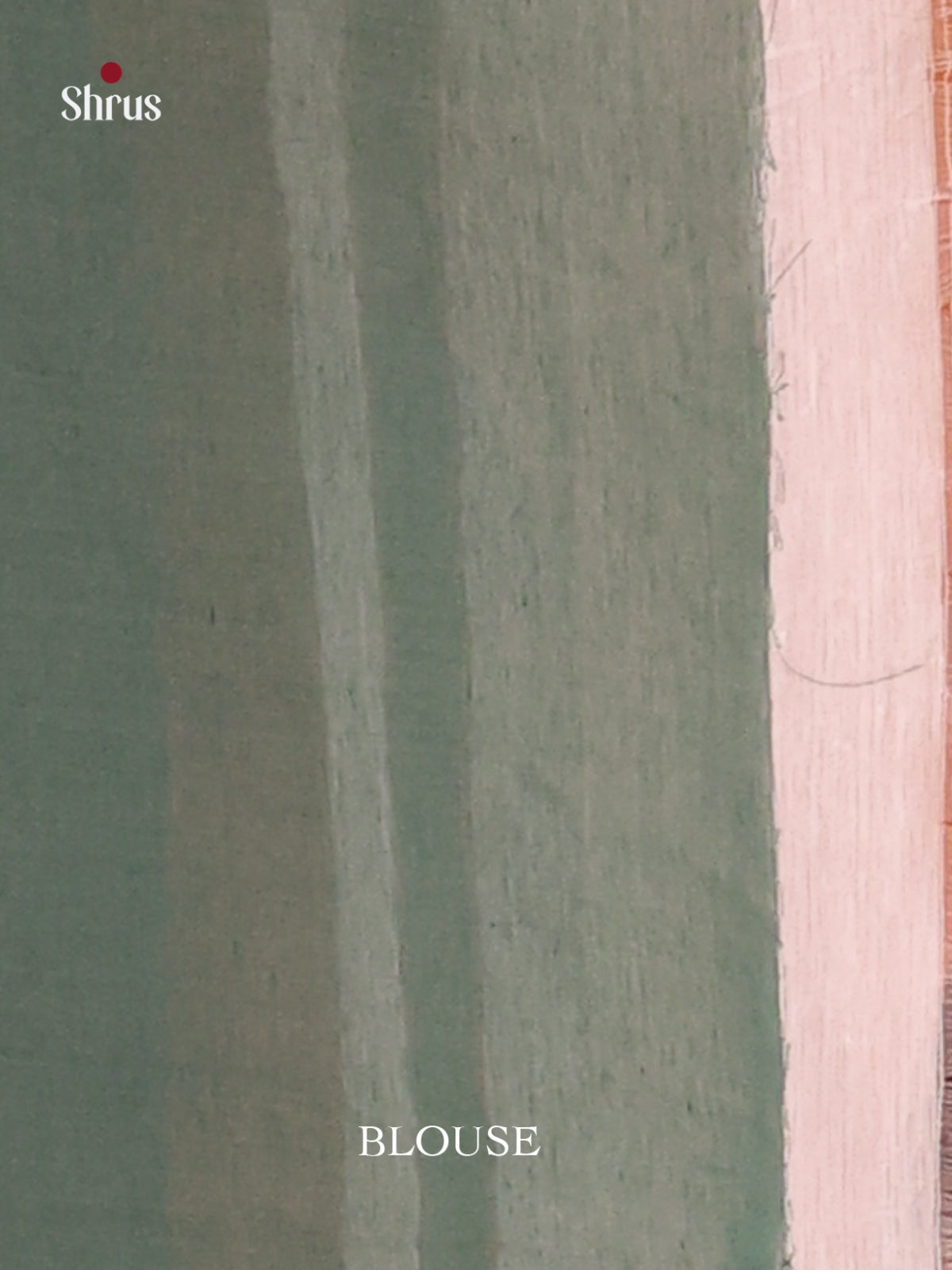 Cream & Green - Semi Maheshwari Saree