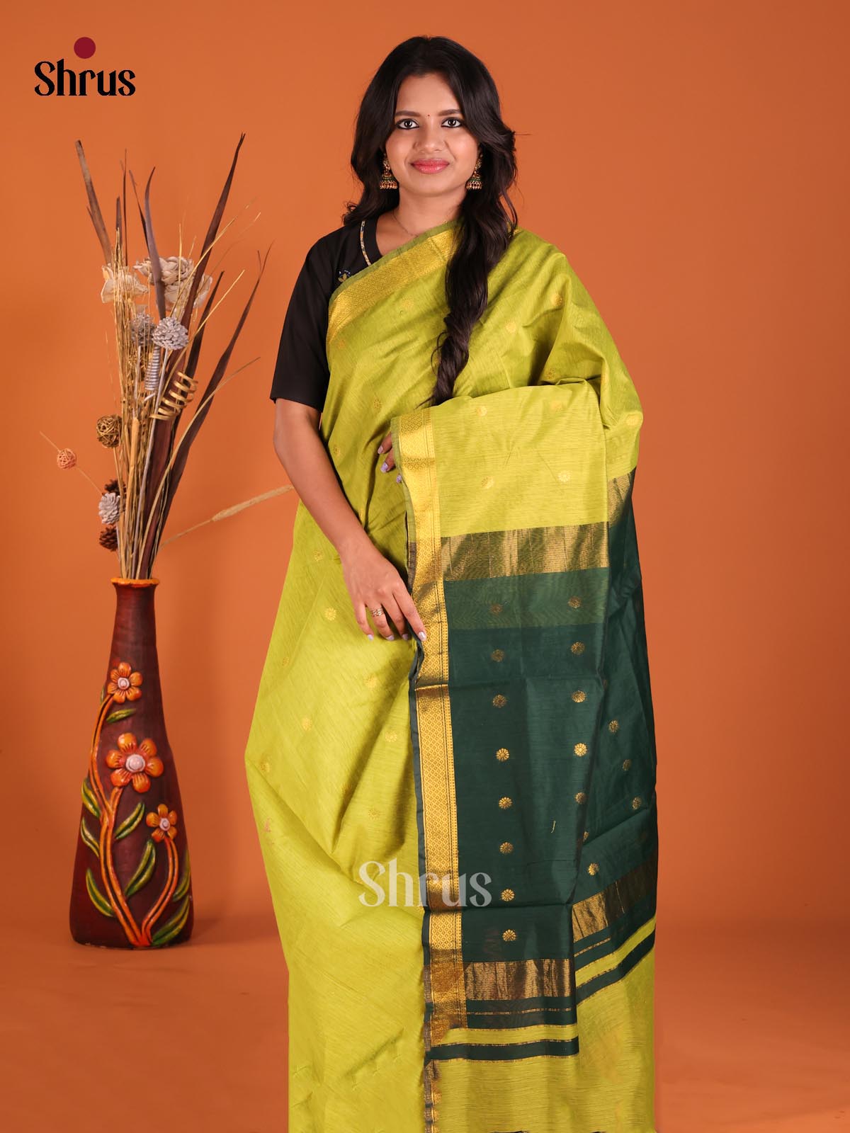 DGS24045 - Semi Maheshwari Saree - Shop on Shrus.com