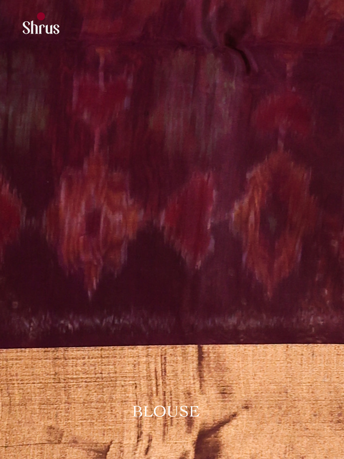 Chikoo & Maroon- Pochampally ikkat silk cotton Saree -2