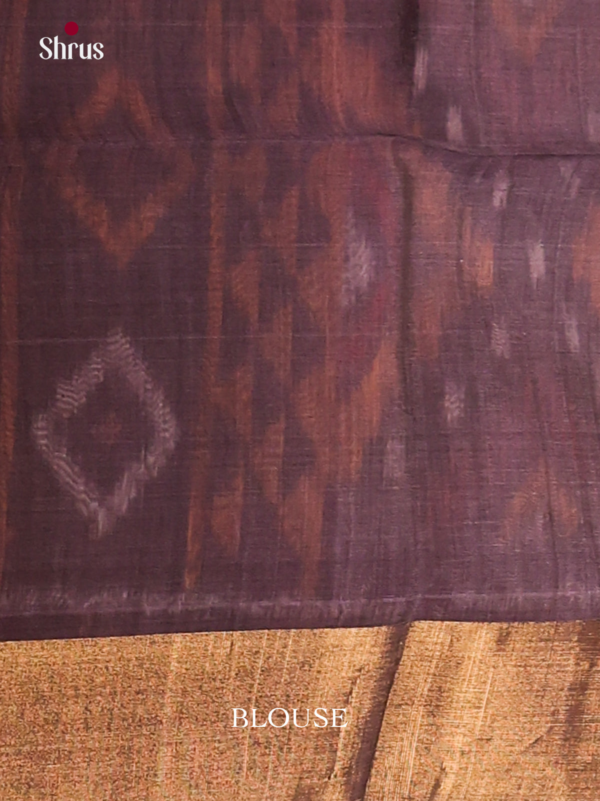 Purple & Brown Pochampally ikkat silk cotton Saree -2