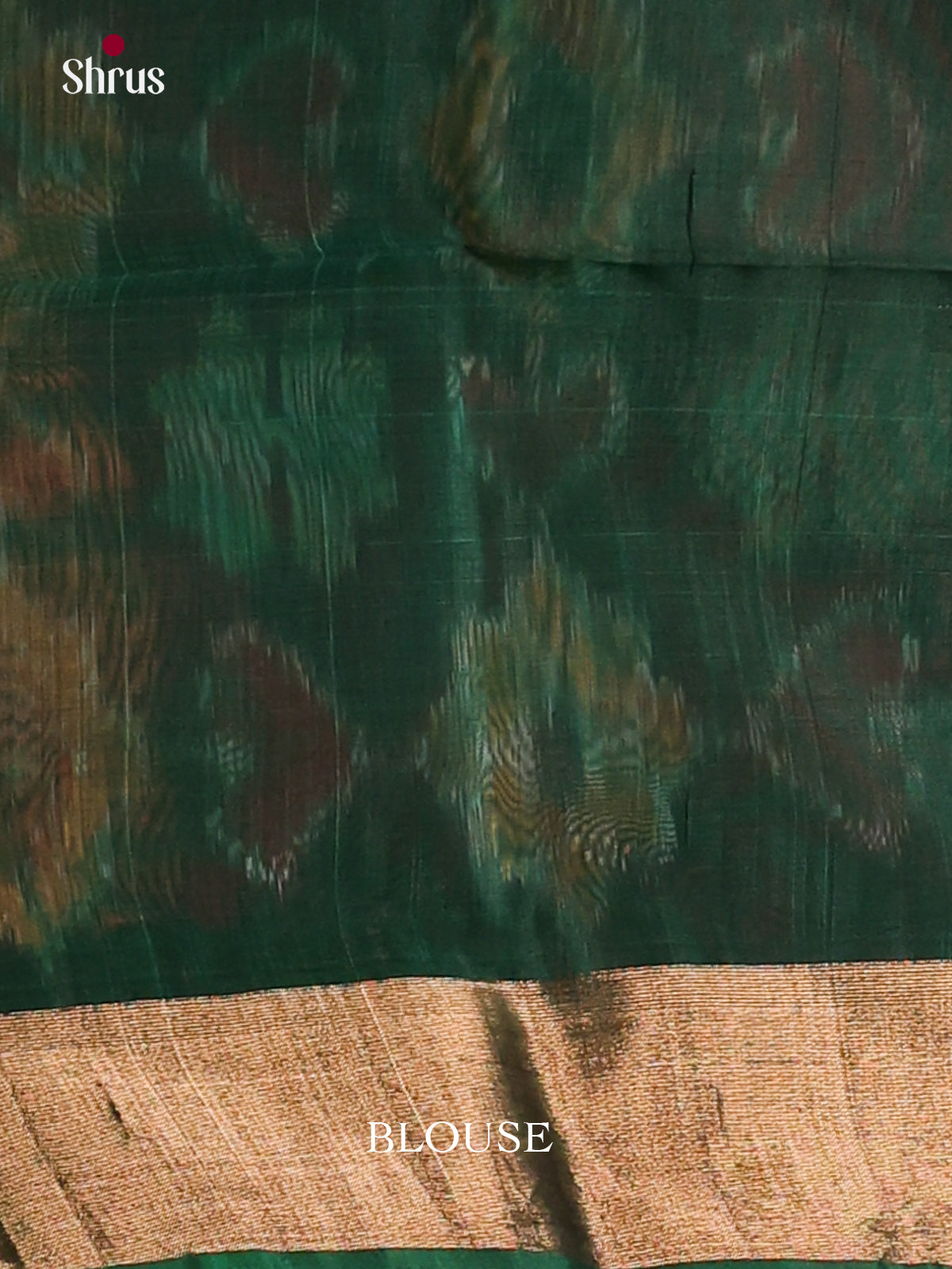 Maroon & Green - Pochampally ikkat silk cotton Saree -2