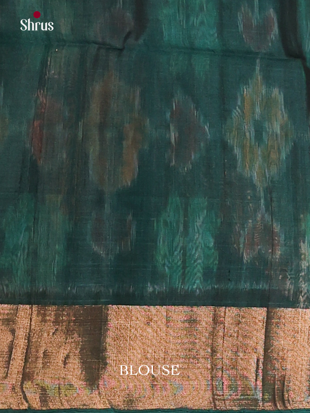 Light Brown & Green - Pochampally sico Saree - Shop on Shrus.com