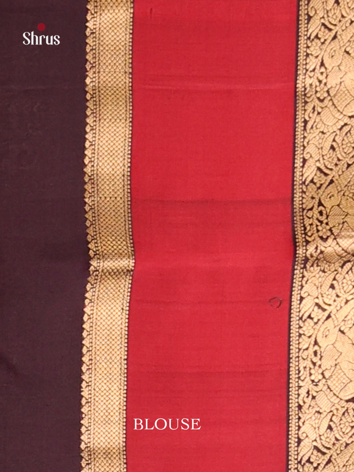Radiant Rust Soft Silk Saree with zari floral motifs & Red Rettaipet Border - Shop on Shrus.com