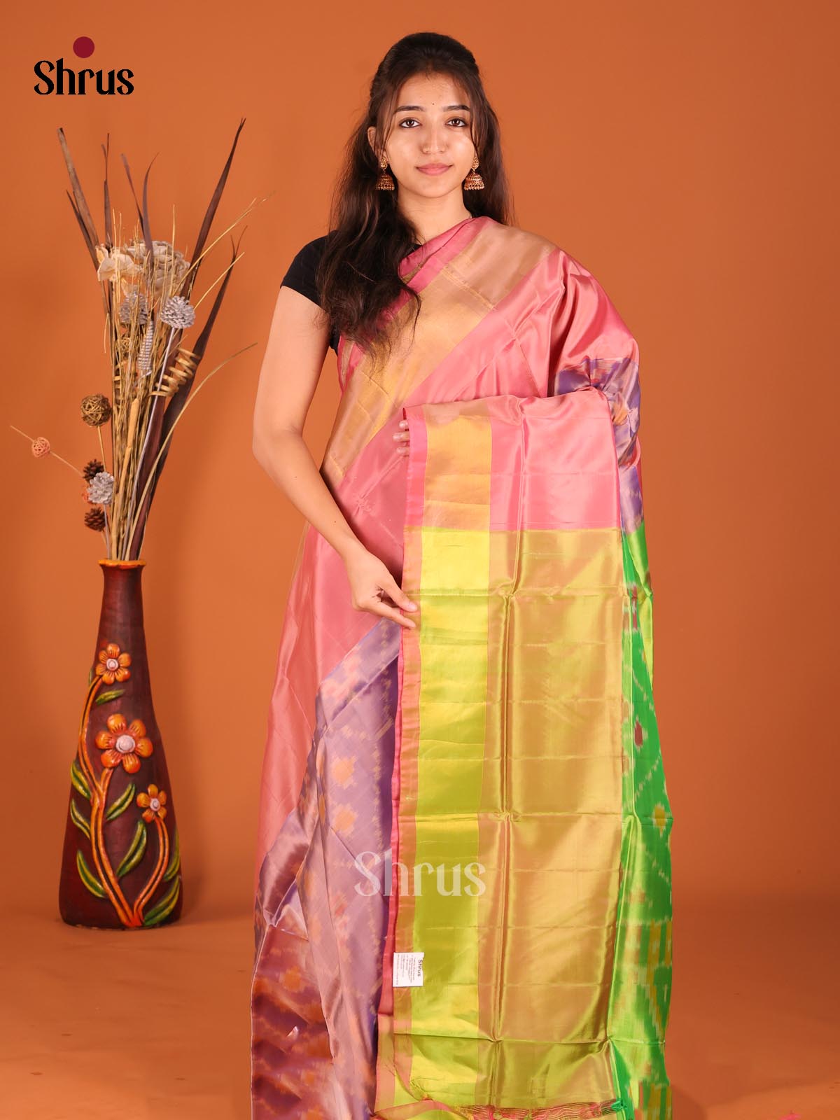 Lavender & Light Green- Semi uppada Saree