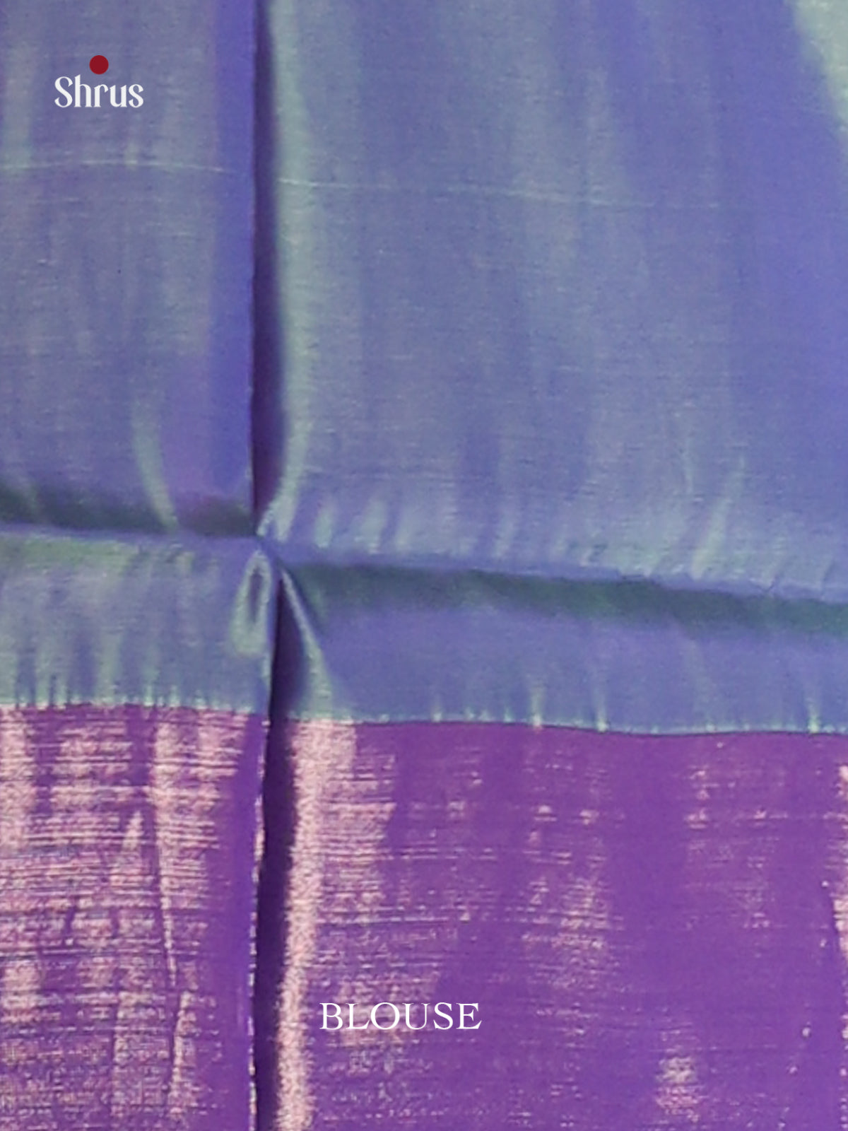 Peach & Blue - Semi uppada Saree