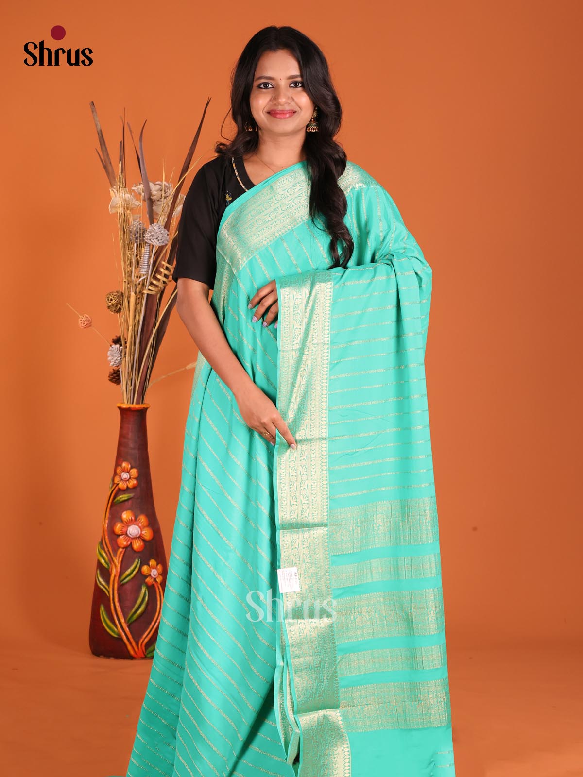 DGS25432 - Mysoresilk-halfpure Saree - Shop on Shrus.com