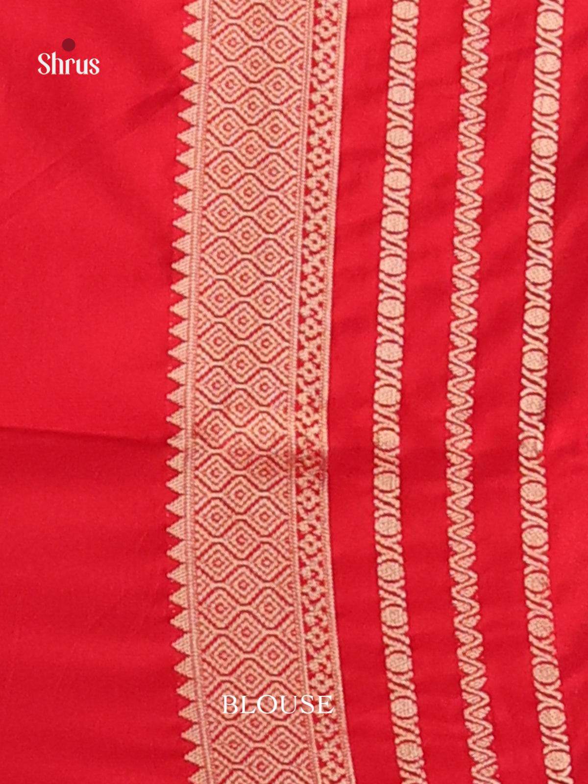 Cream & Red - Mysoresilk-halfpure Saree 1