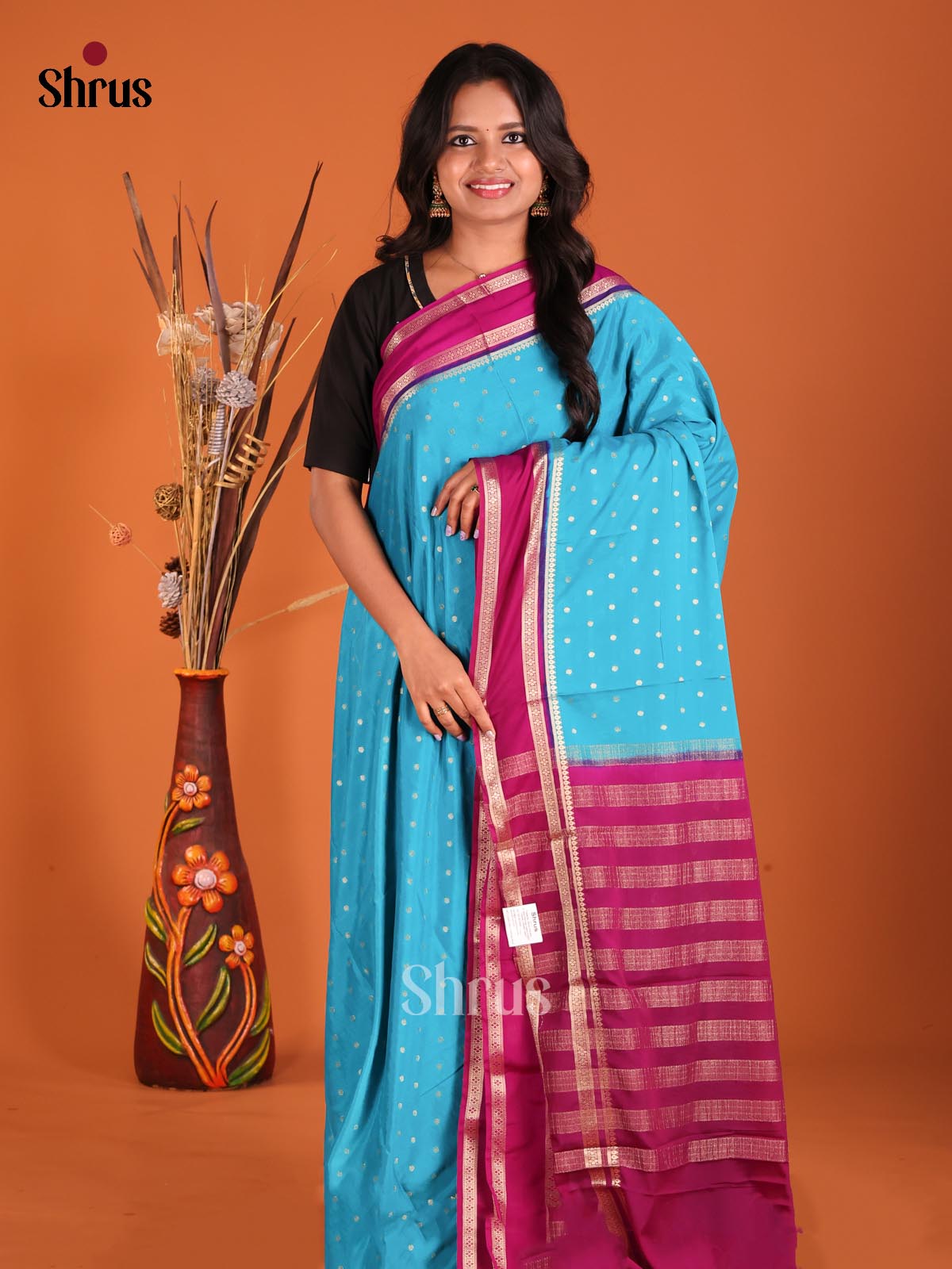 DGS25498 - Mysoresilk-halfpure Saree - Shop on Shrus.com