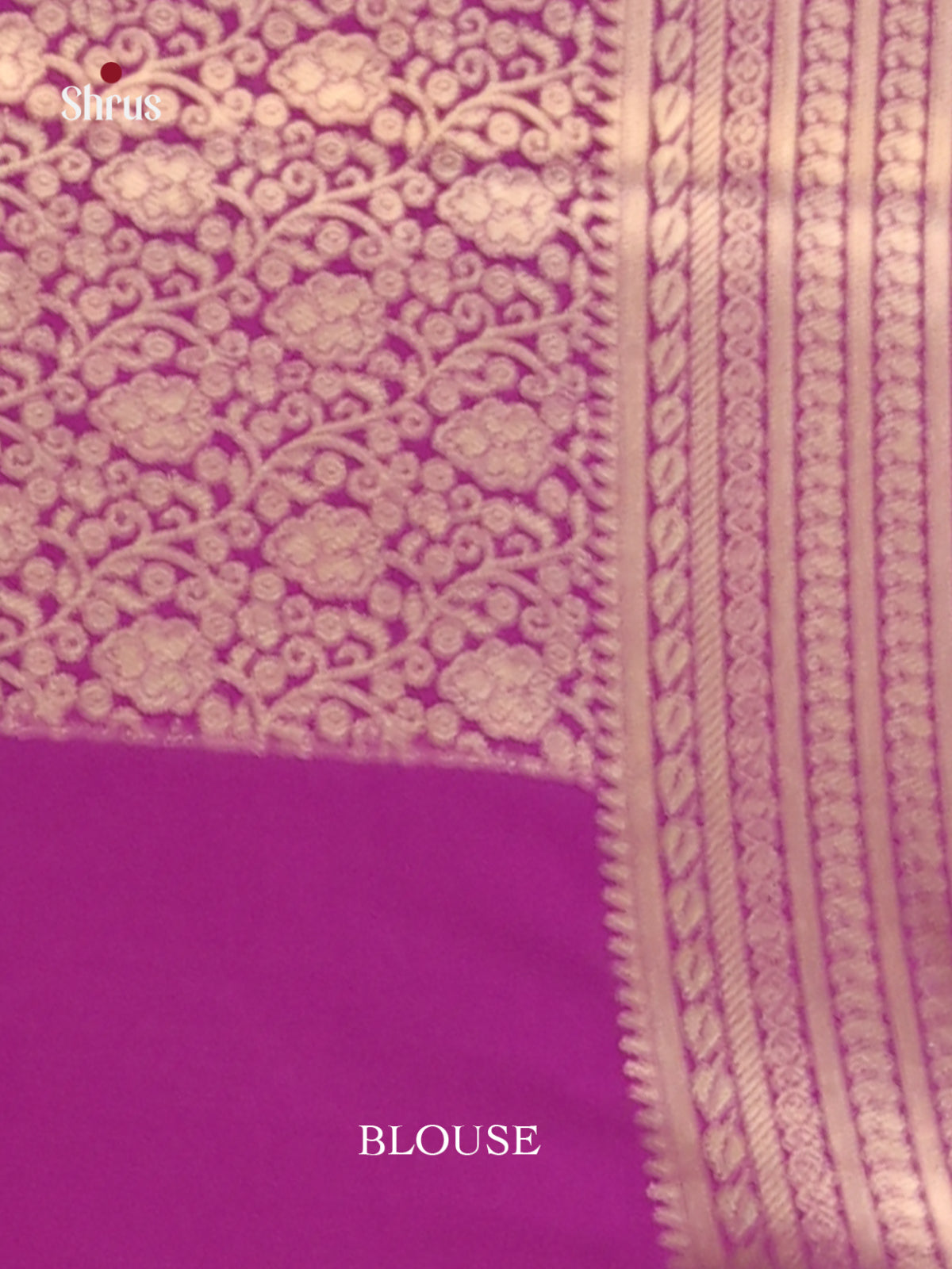 Pastel Blue & Purple - Mysoresilk-halfpure Saree - Shop on Shrus.com