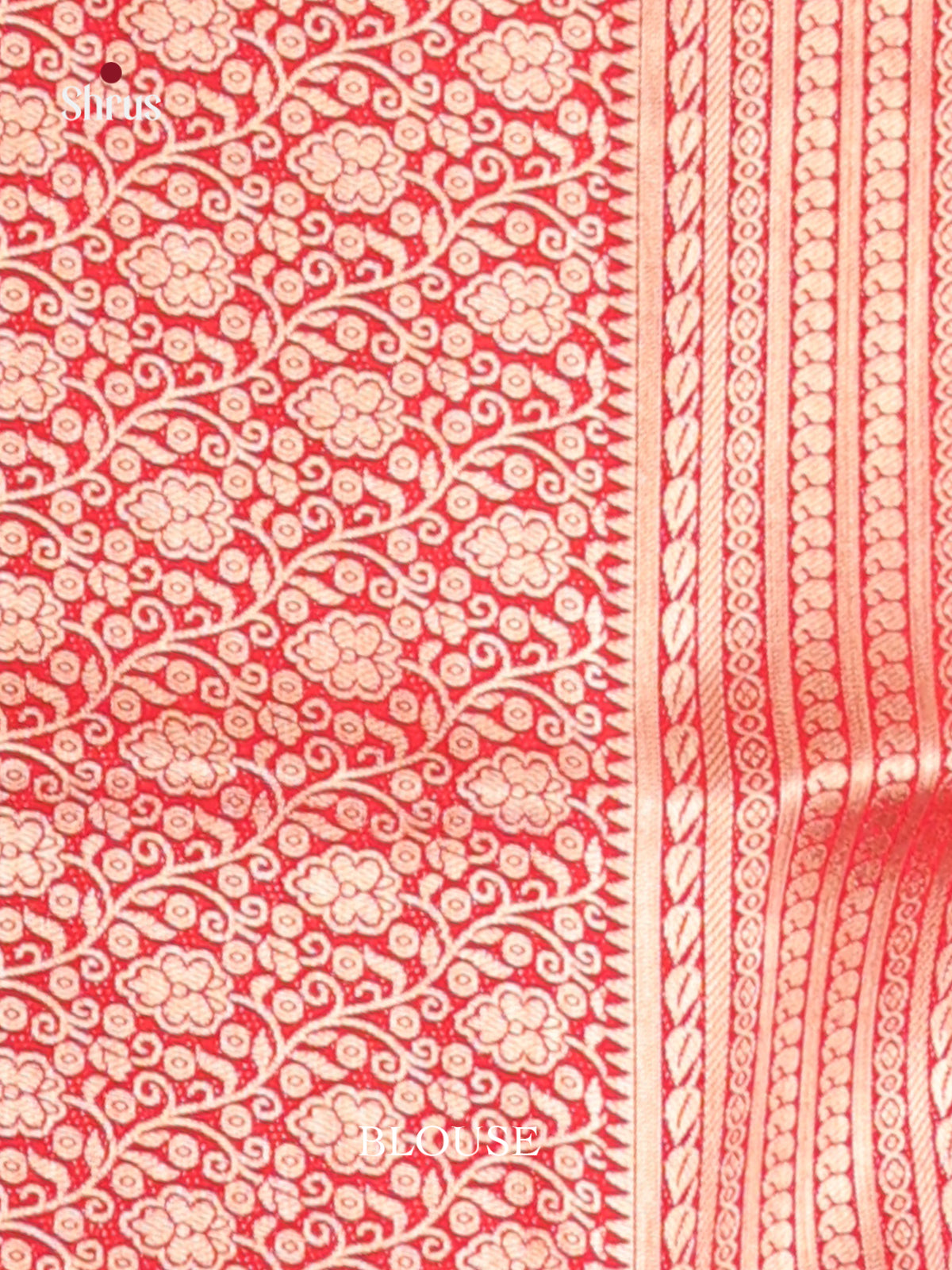 Purple & Red - Mysoresilk-halfpure Saree 1