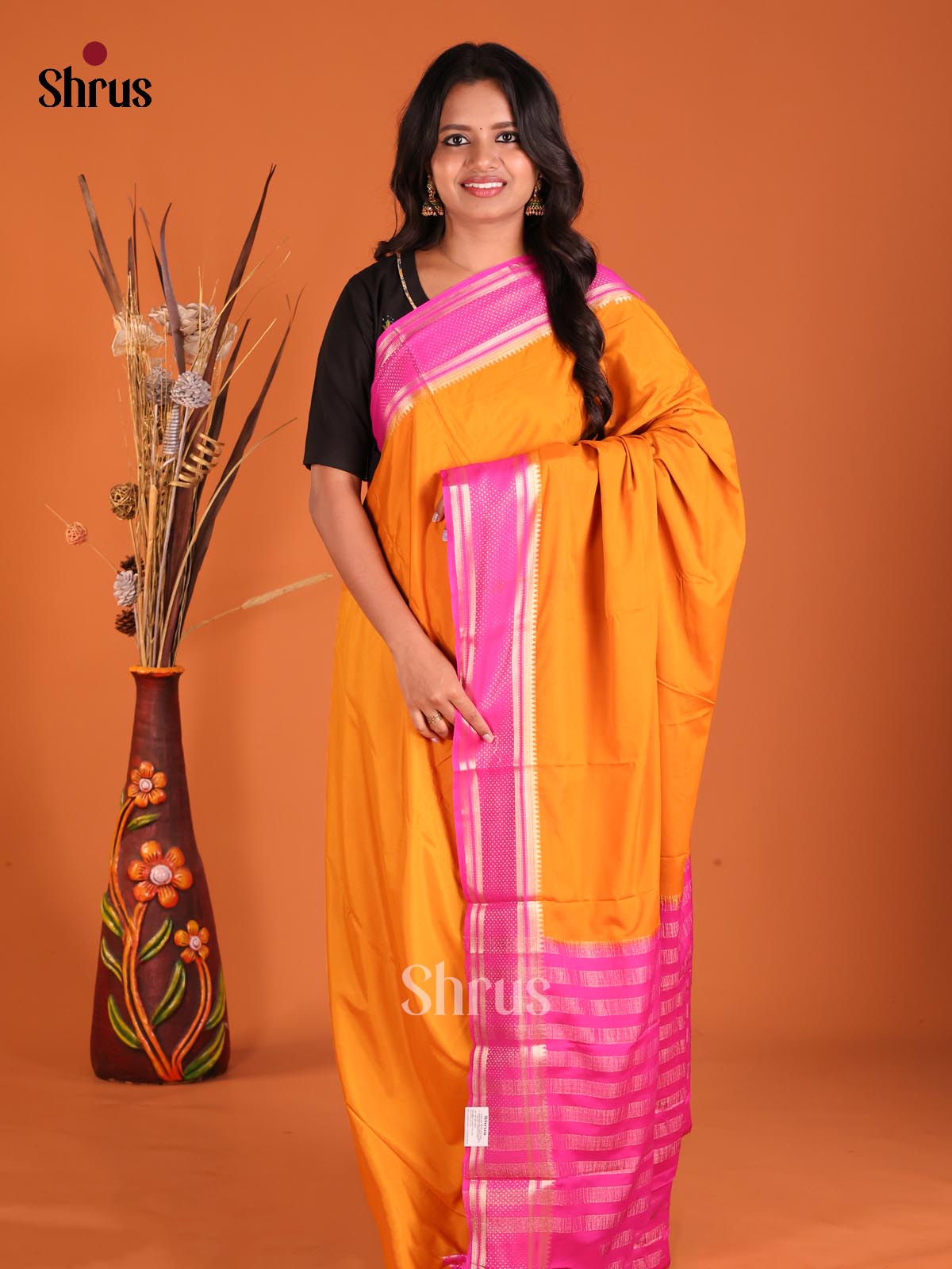 DGS25515 - Mysoresilk-halfpure Saree - Shop on Shrus.com