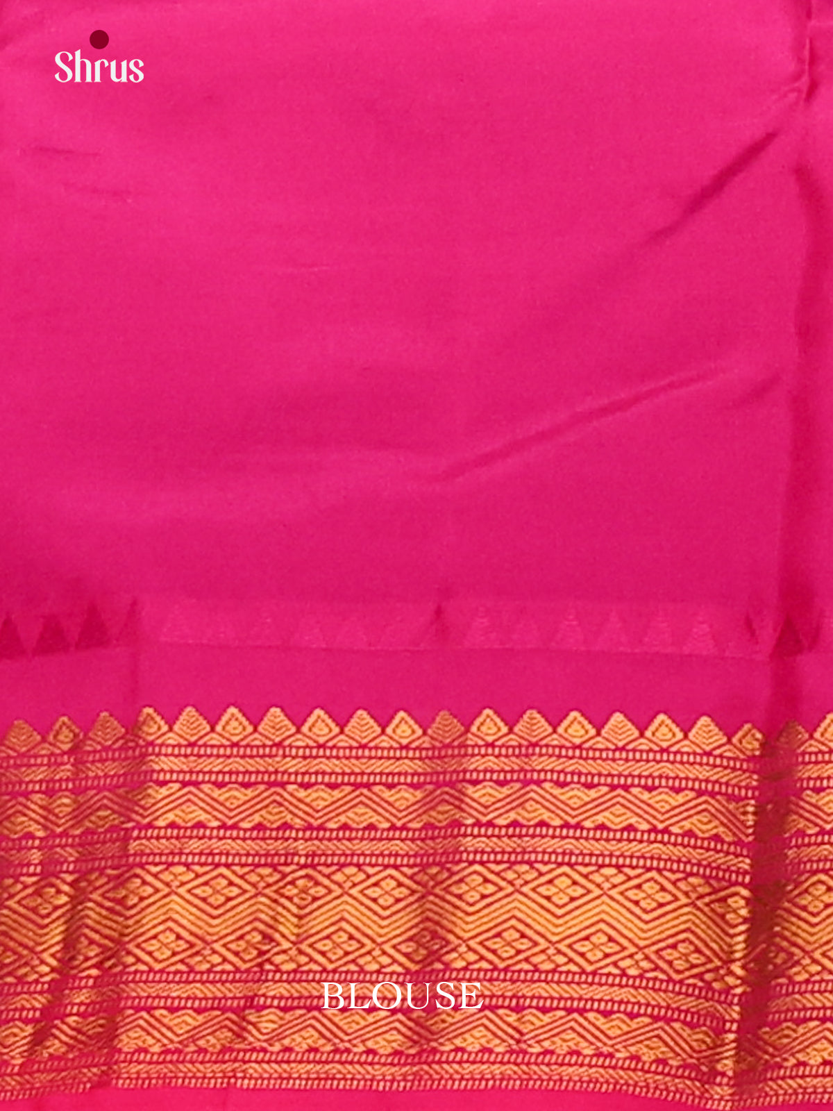 Vibrant Violet & Pink Gadwal silk Saree with zari Buttas & Brocade Pallu-2