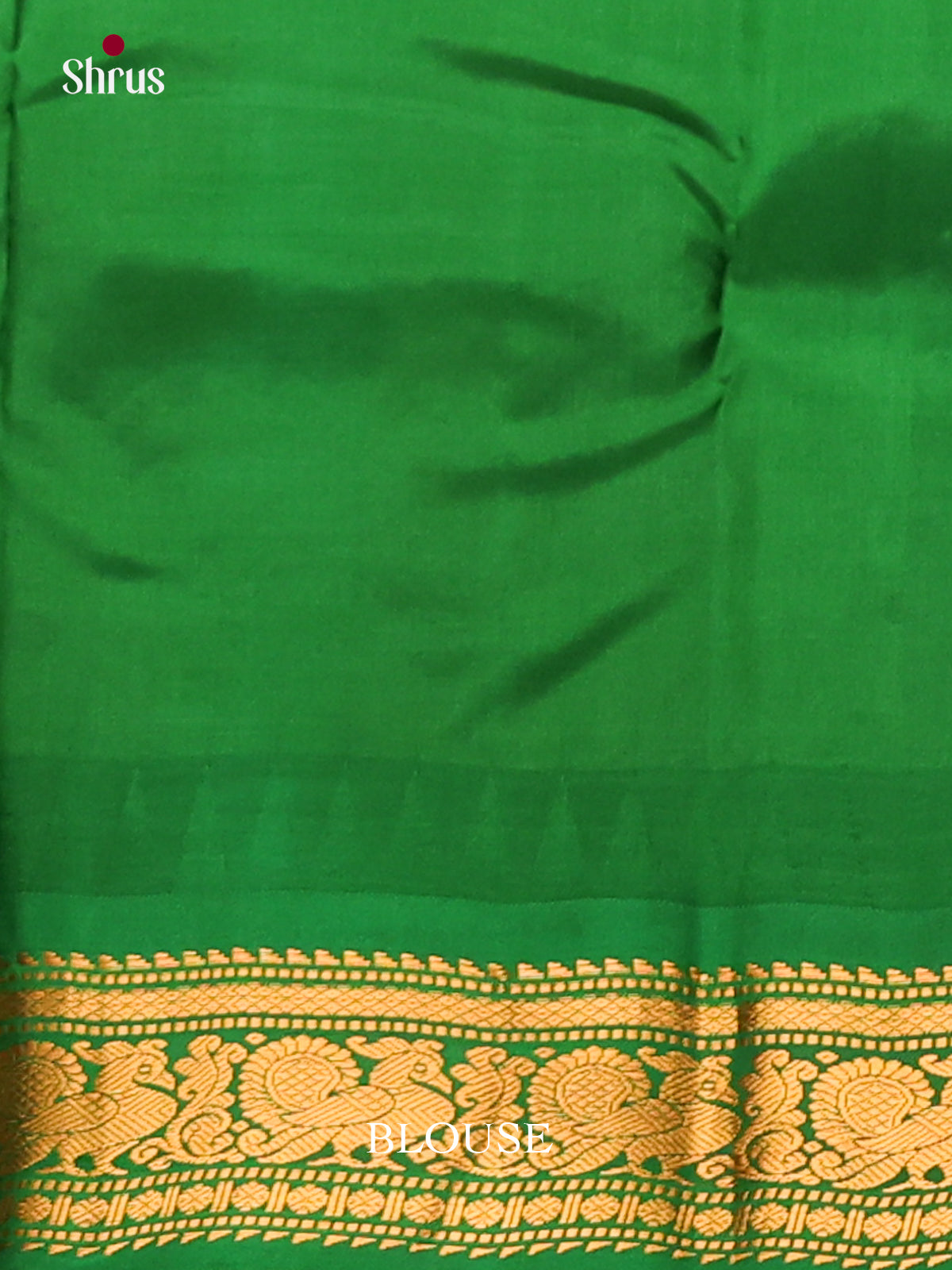 Classic Yellow & Green Gadwal silk Saree with Zari buttas & Brocade Pallu-2