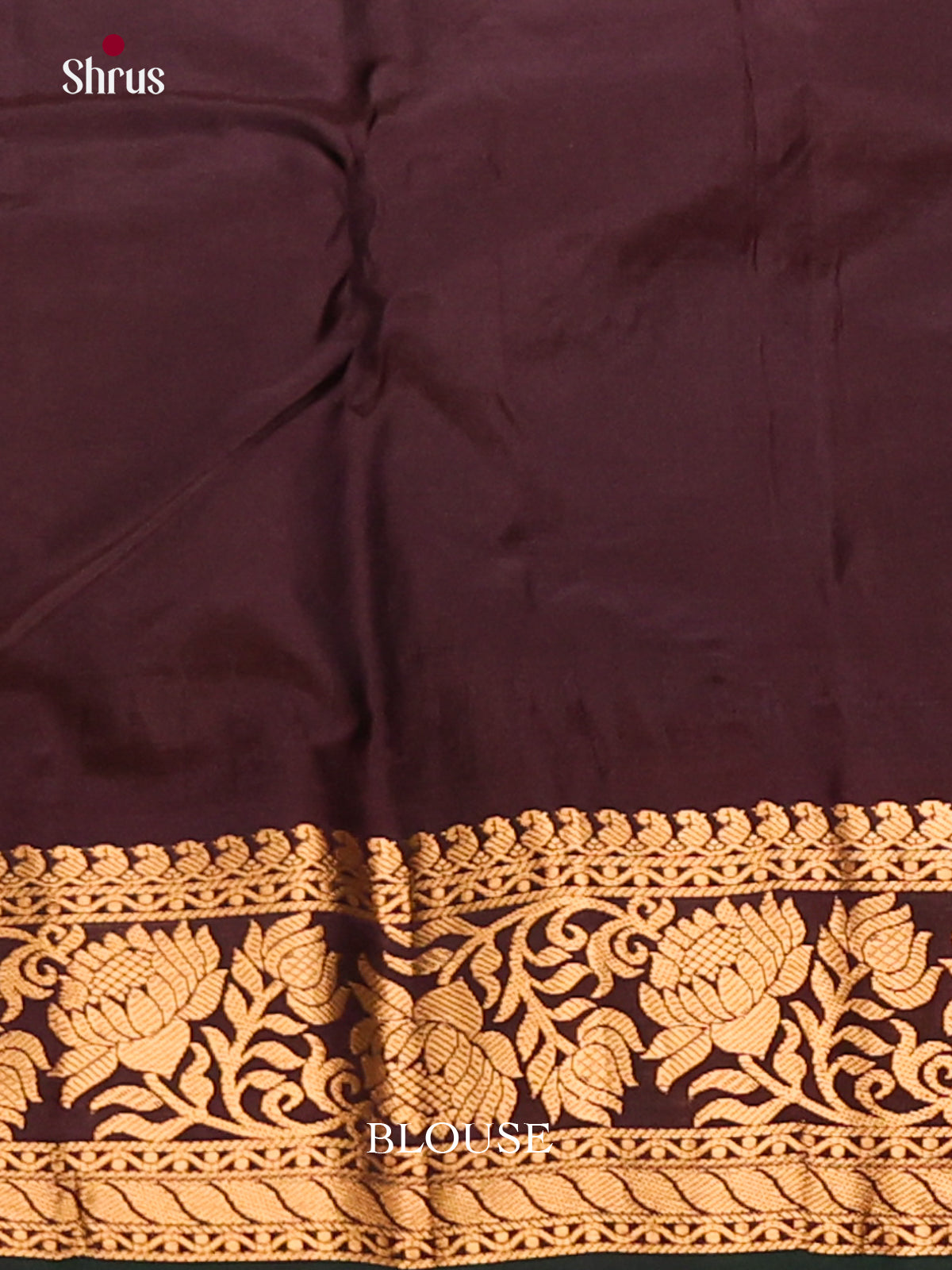 Red gadwal silk saree with brown zari border-2