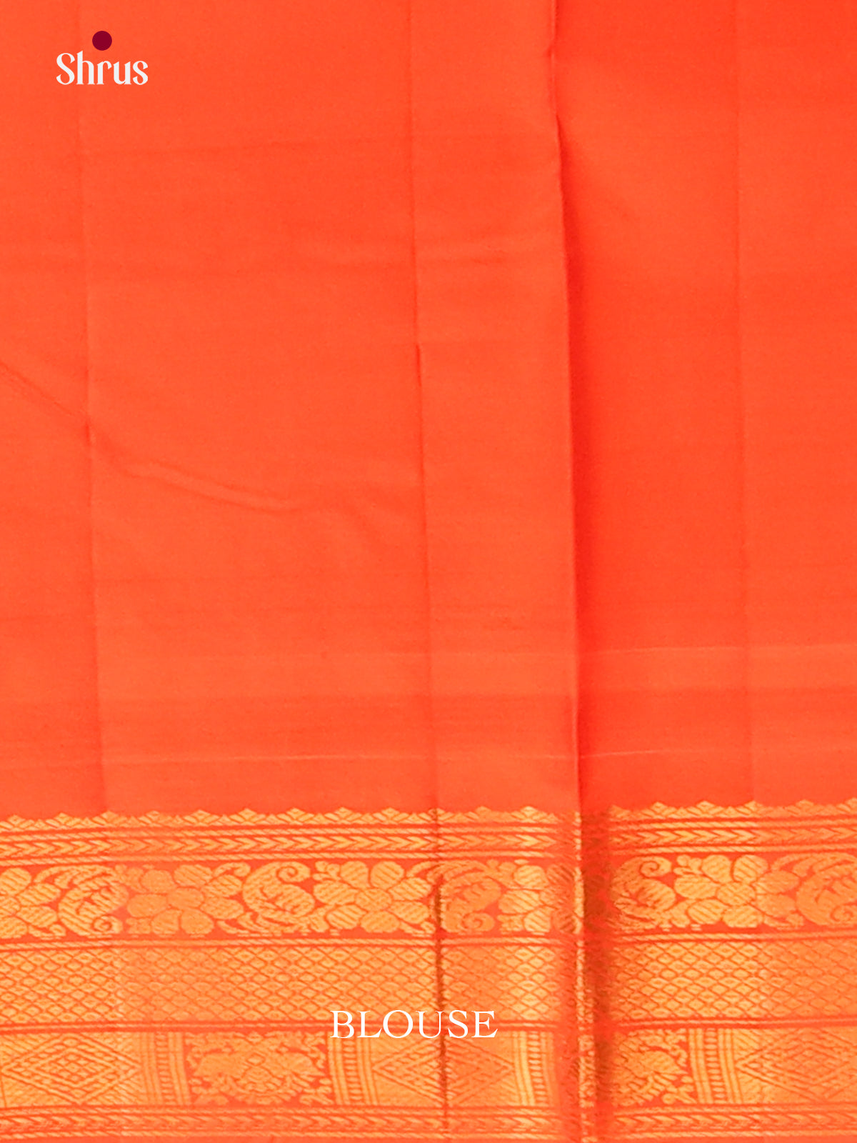 Subtle Cream Gadwal silk Saree with intricate checks, floral buttas & Orange Zari Border-2