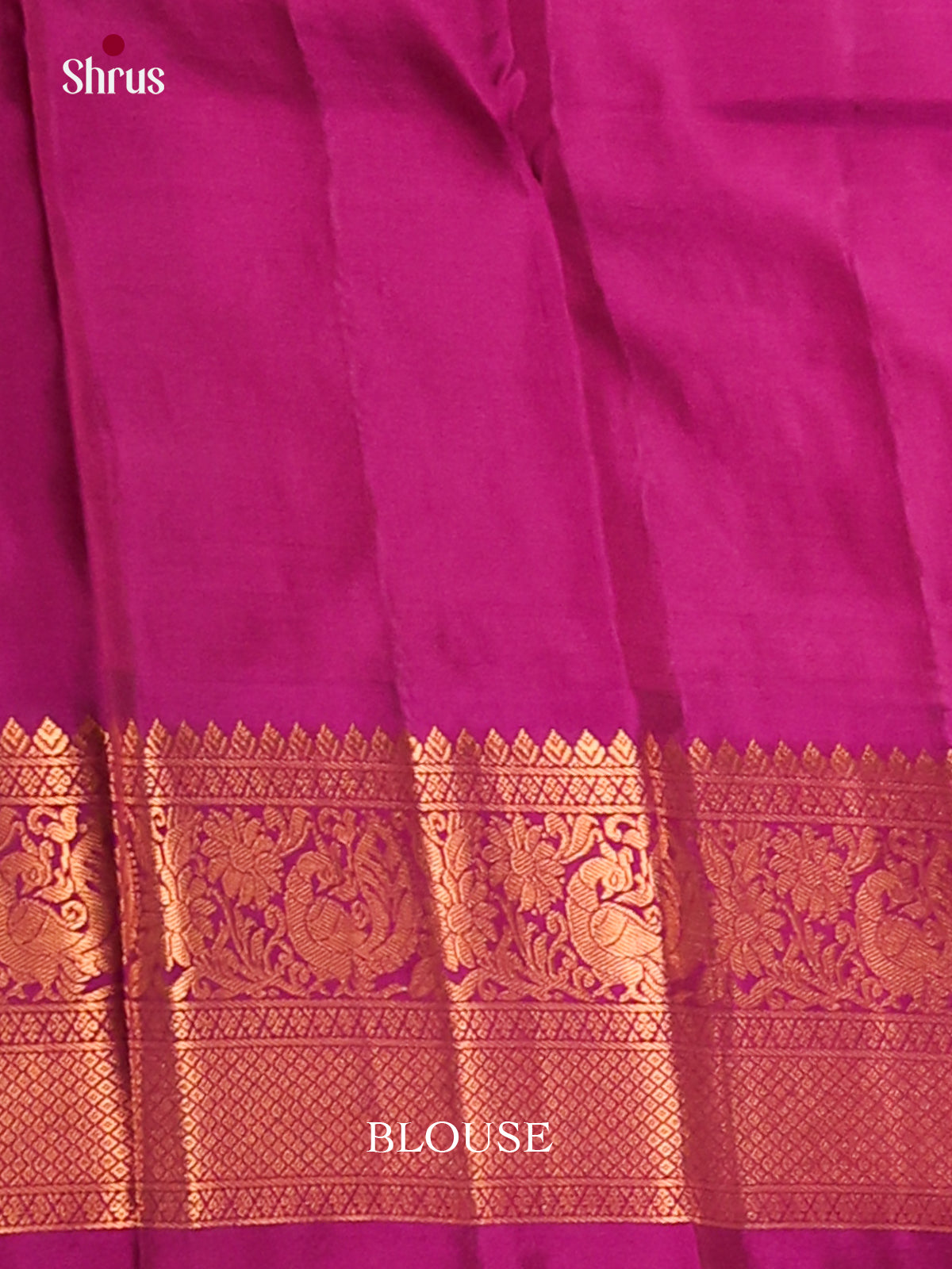 Lavender & Purple Gadwal silk Saree with checks & gold zari floral buttas-2