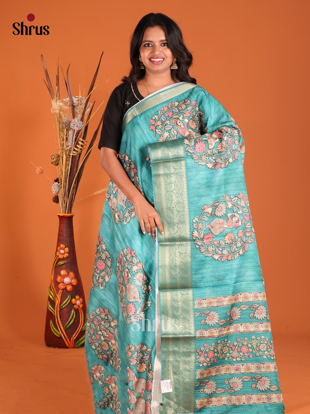 Green - Semi Dola silk Saree