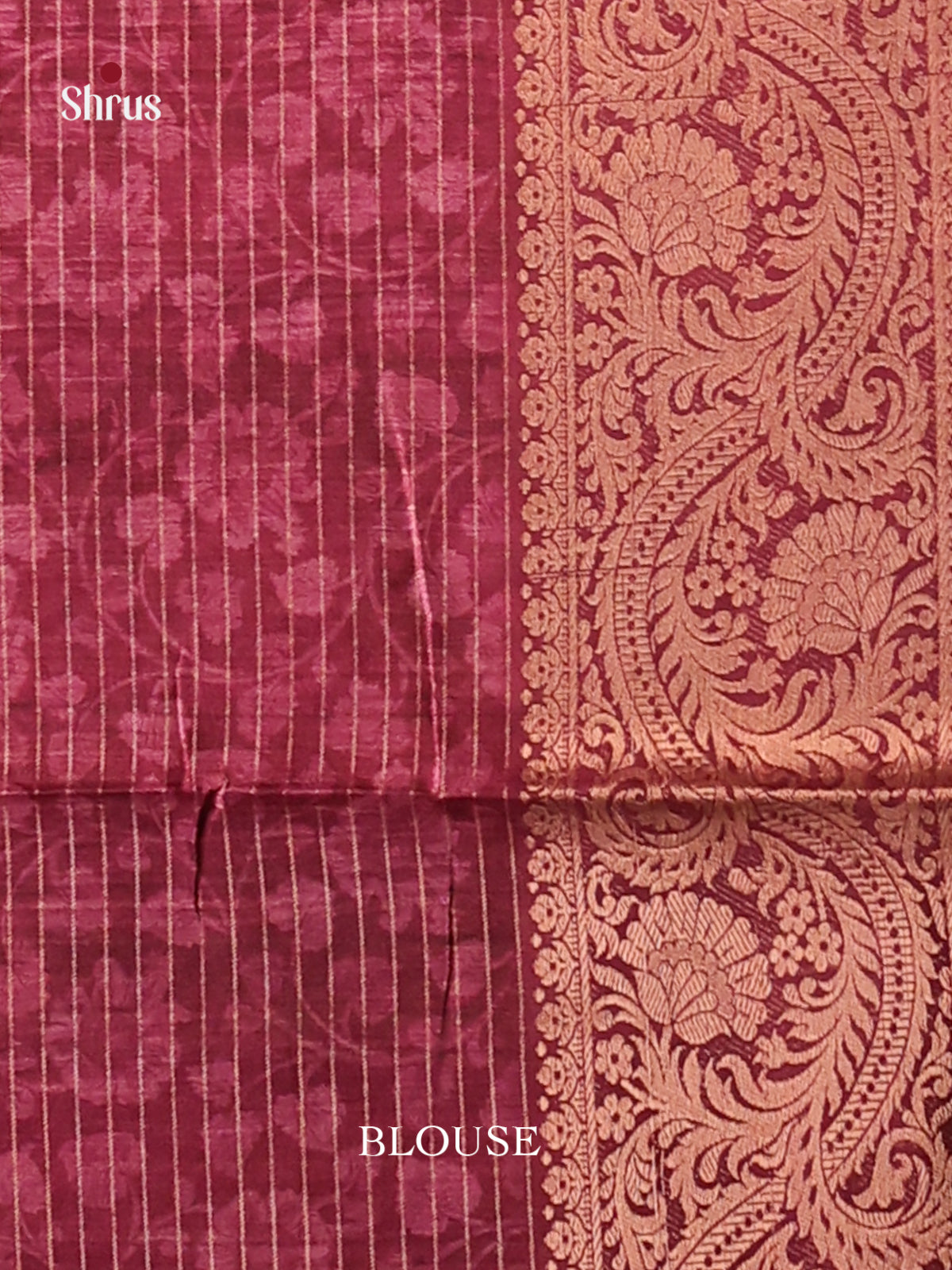 Maroon - Semi Dola silk Saree
