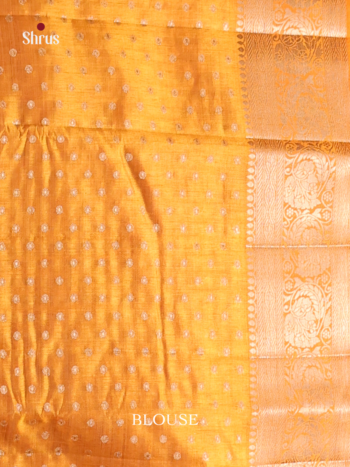 Yellow - Semi Rawsilk Saree - Shop on Shrus.com