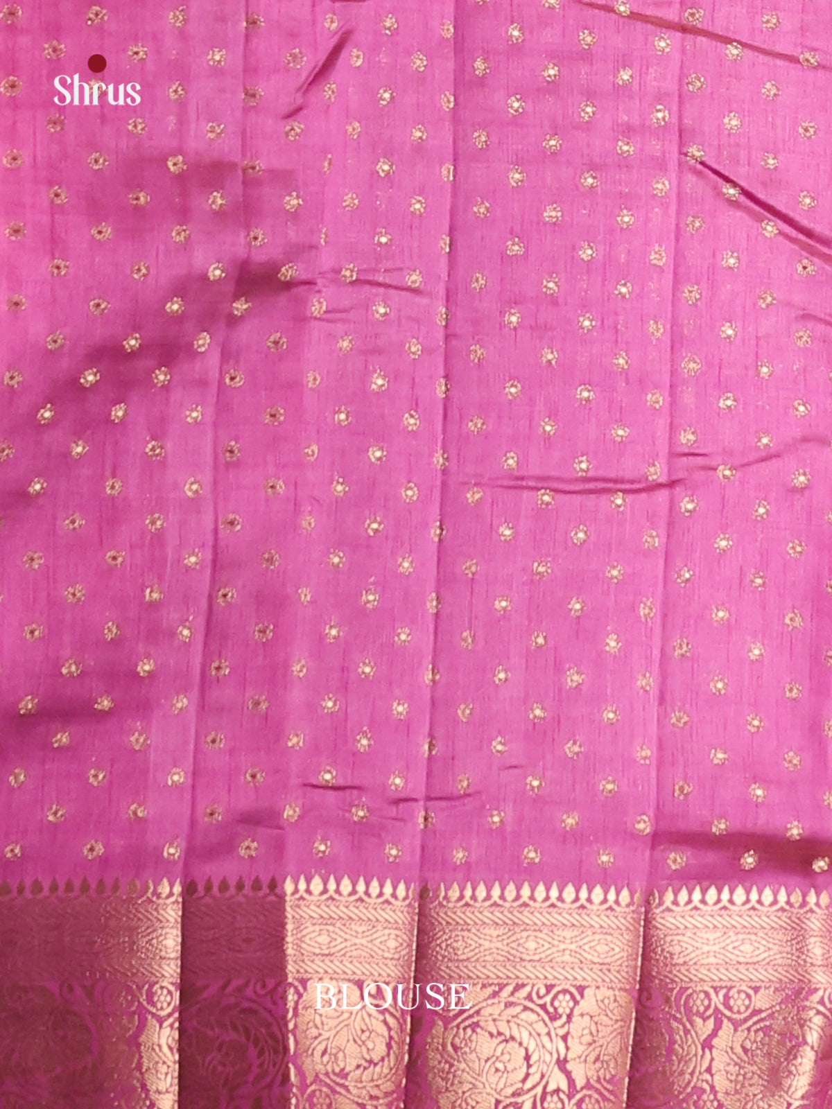 Pink- Semi Rawsilk Saree - Shop on Shrus.com