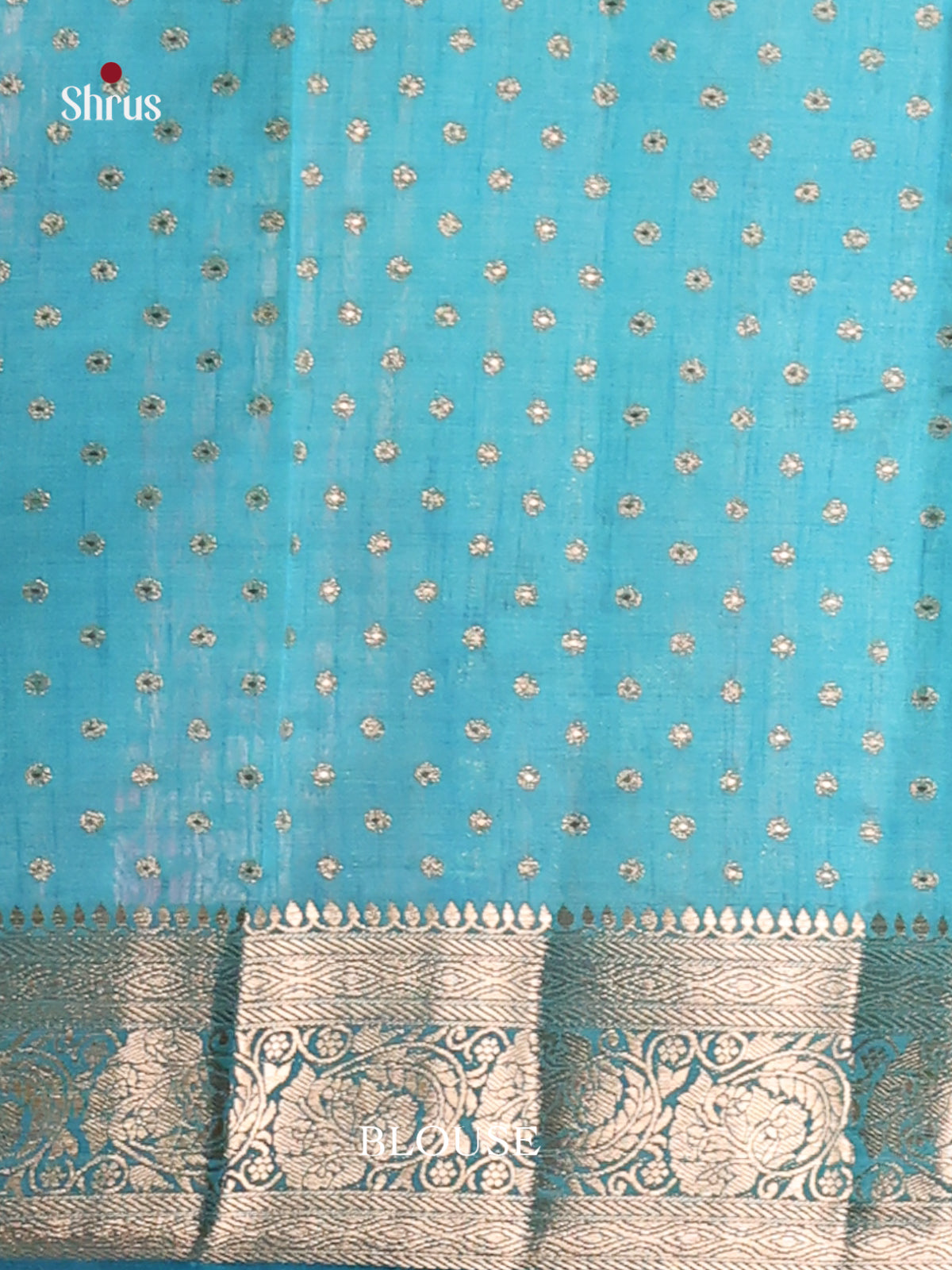 Blue - Semi Rawsilk Saree